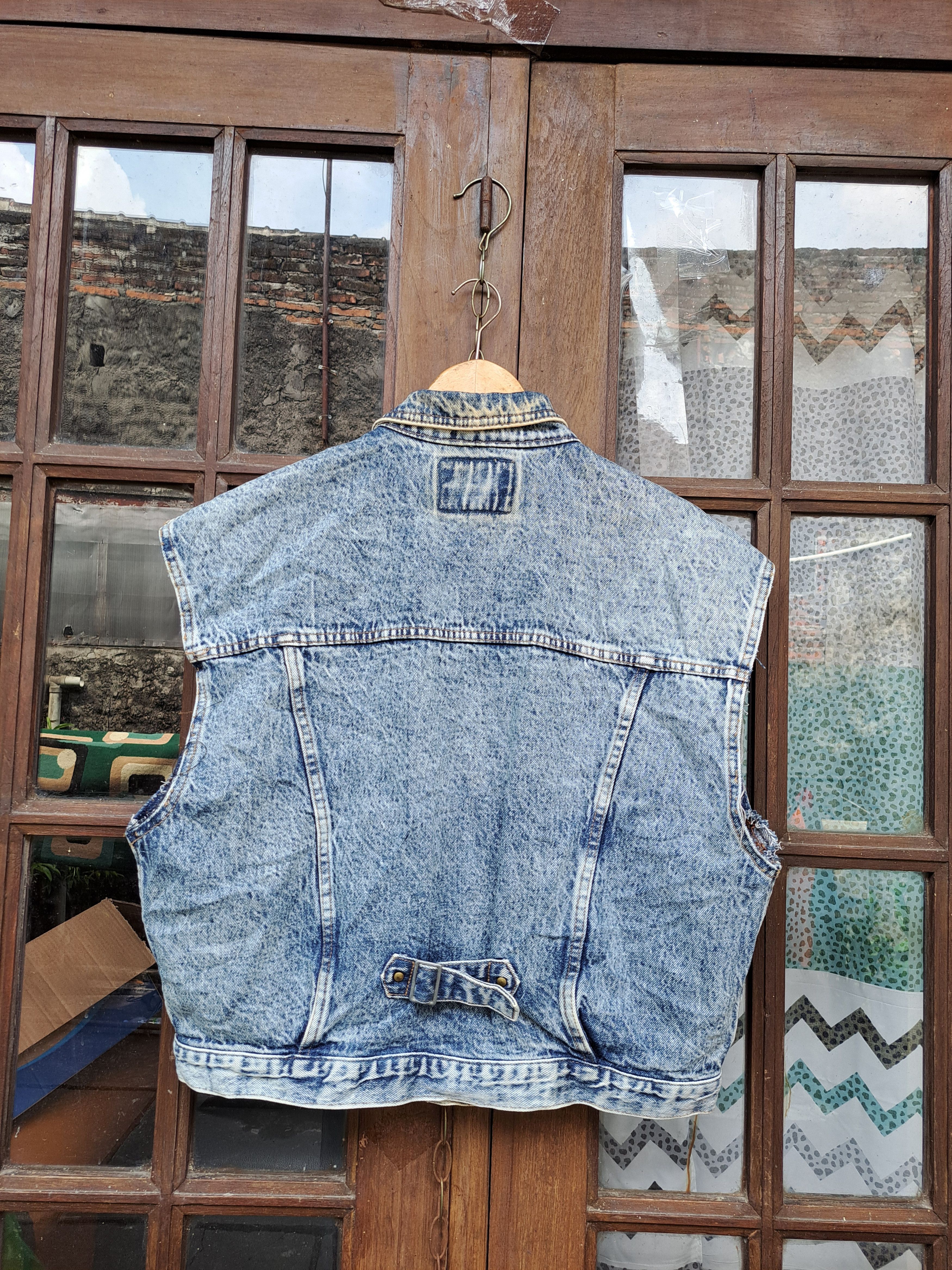 Big John Vintage BIG JOHN Vest Denim Buckle Back Mens LL Size US L / EU 52-54 / 3 - 2 Thumbnail
