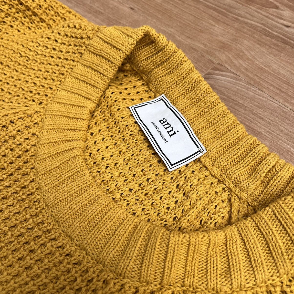 AMI Sweatshirt Men Ami Alexandre Mattiussi Mustard Yellow Size US L / EU 52-54 / 3 - 5 Thumbnail