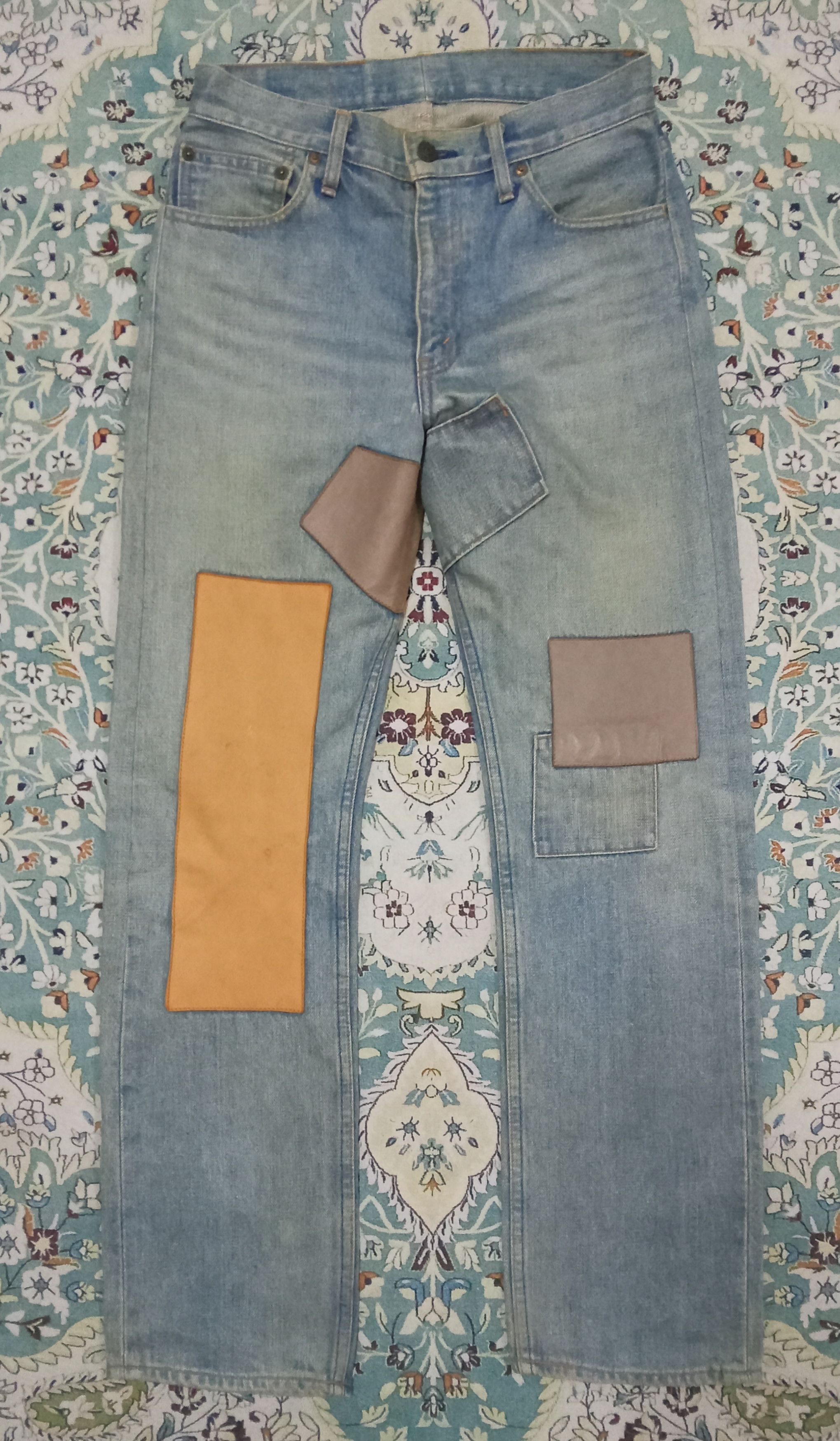 Levi's Vintage Levi's 505 Rare Special Edition Leather Patch Jeans Size US 30 / EU 46 - 1 Thumbnail