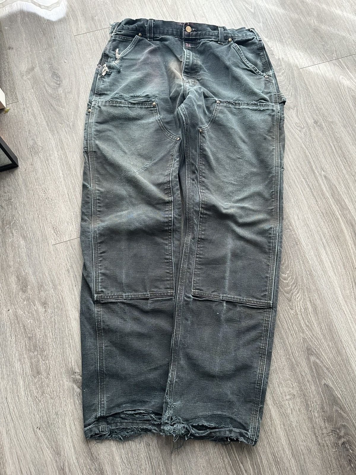 Carhartt carhartt double knee pants workwear sun faded Size US 32 / EU 48 - 5 Thumbnail