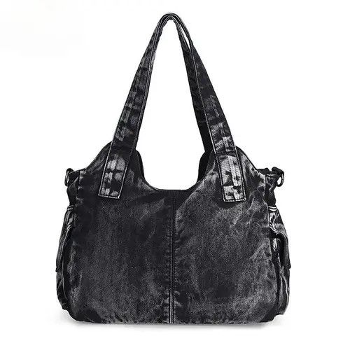 Other Y2k Casual Denim Tote Bag Hobo Bag with Pockets Size ONE SIZE - 2 Thumbnail