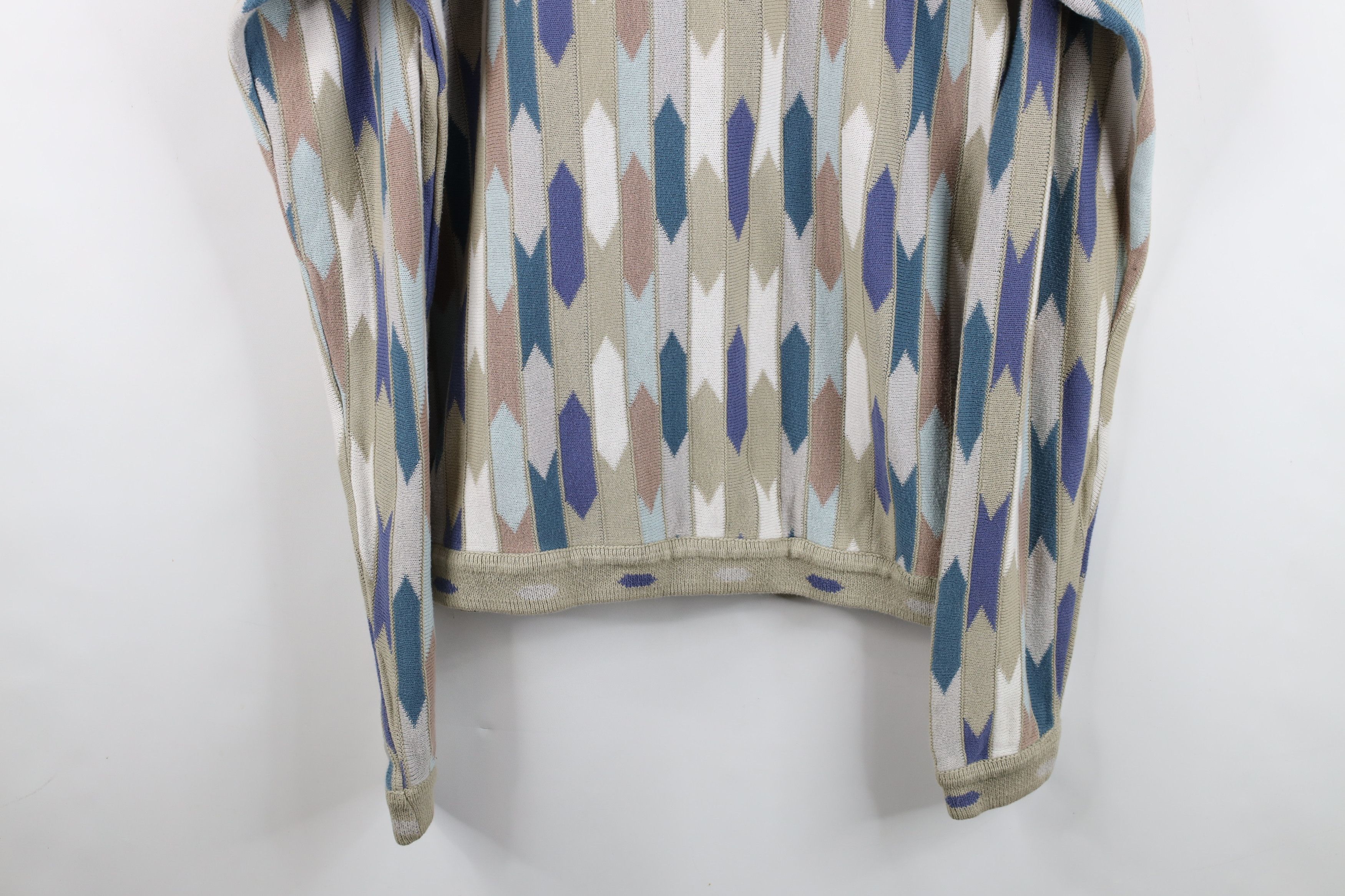 Vintage Vintage 90s Coogi Style Rainbow Striped Collared Sweater Size US M / EU 48-50 / 2 - 11 Thumbnail