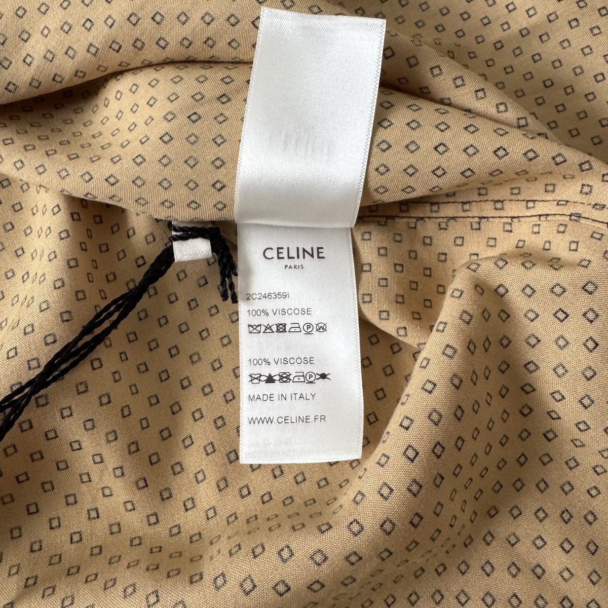 Celine Celine by Hedi Slimane Classic Shirt in Printed Viscose Size US M / EU 48-50 / 2 - 6 Thumbnail