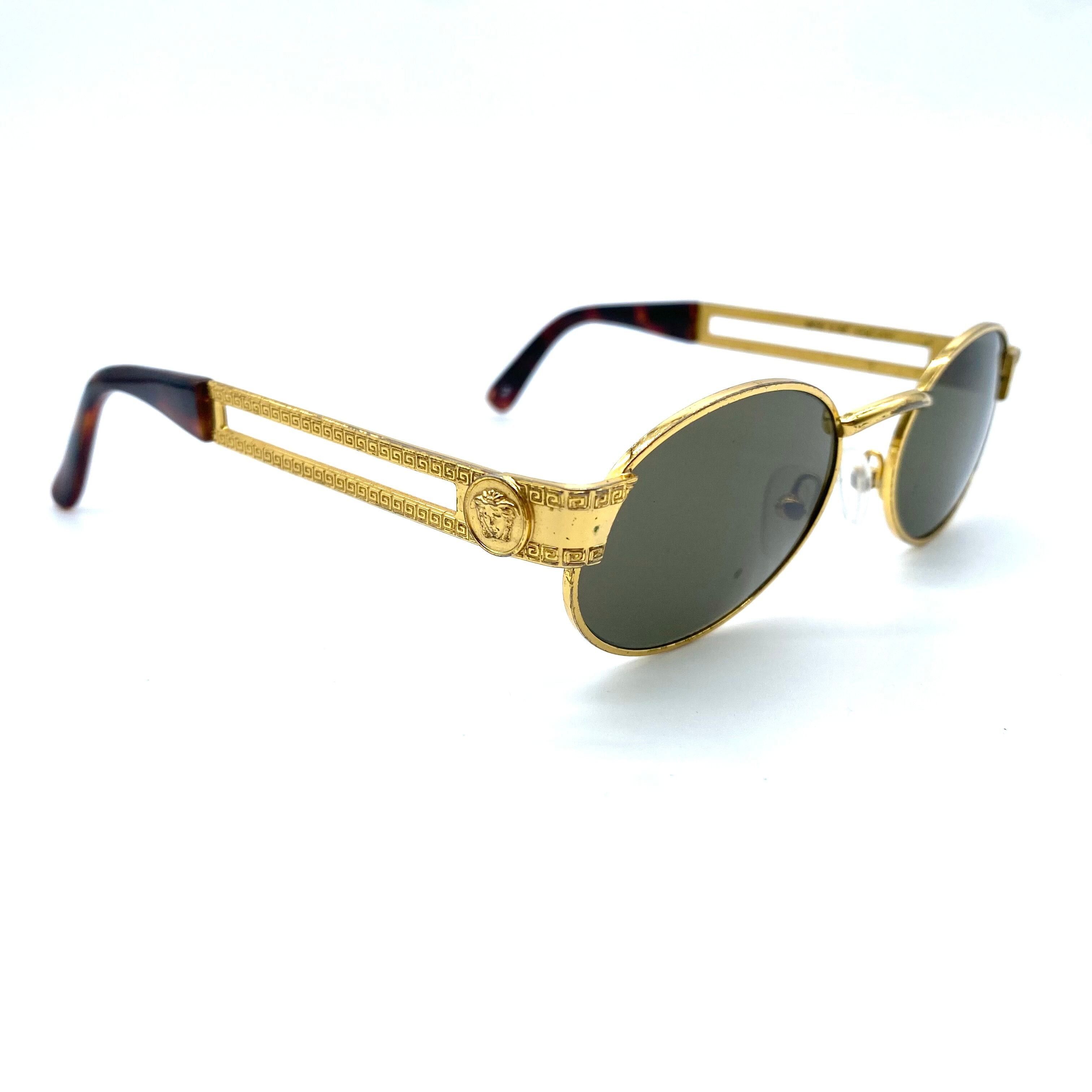 Versace Vintage VERSACE Sunglass Gold Frame Size ONE SIZE - 3 Thumbnail