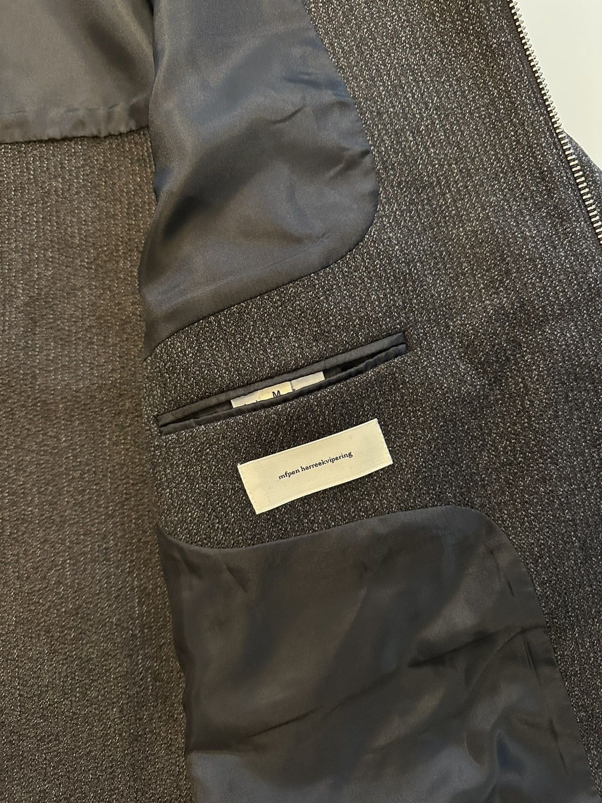 Mfpen Mfpen Mail Jacket - Brown Melange Stripe - Medium Size US M / EU 48-50 / 2 - 5 Thumbnail