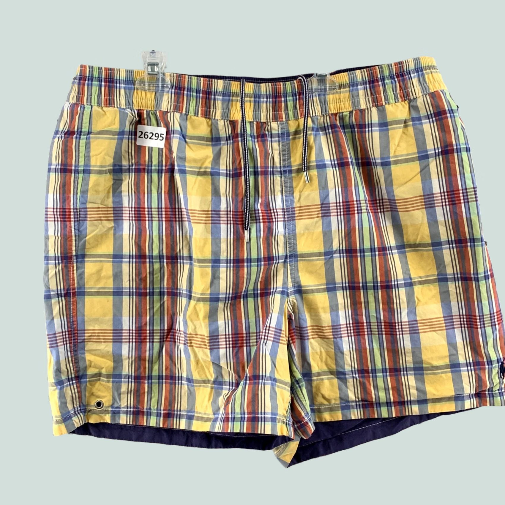 Polo Ralph Lauren VINTAGE Polo Ralph Lauren Shorts Reversible Navy Bue Yellow Plaid Pony XL Men Size US XL / EU 56 / 4 - 1 Thumbnail
