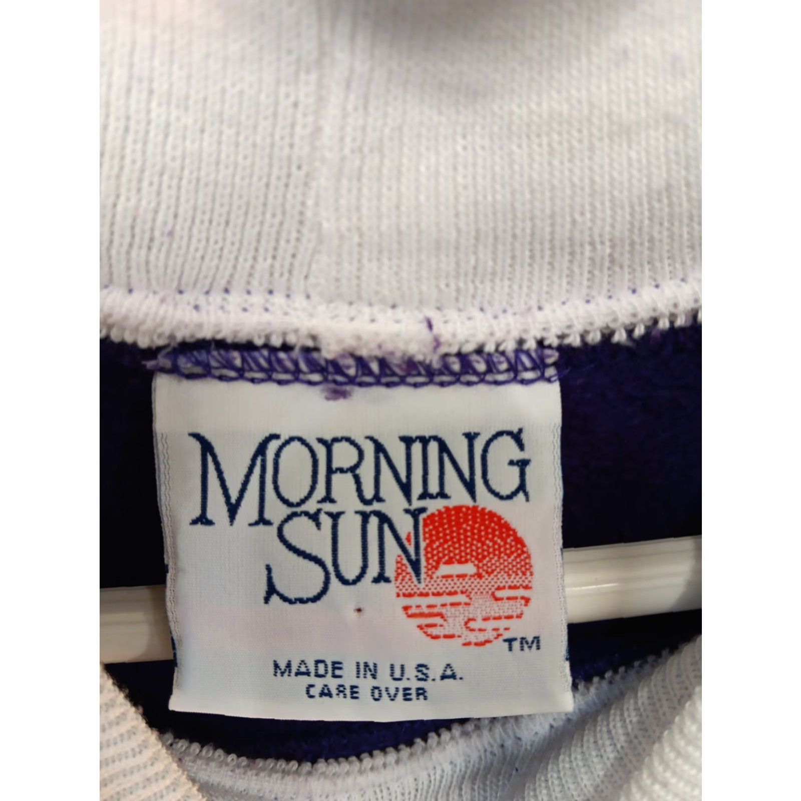 Vintage VTG Morning Sun Sweatshirt Women's L Purple Floral 90s Grandma GUC Pullover Fleece All Seasons Sweatshirt Ladies, Purple Floral Pattern, US Made Size L / US 10 / IT 46 - 2 Thumbnail