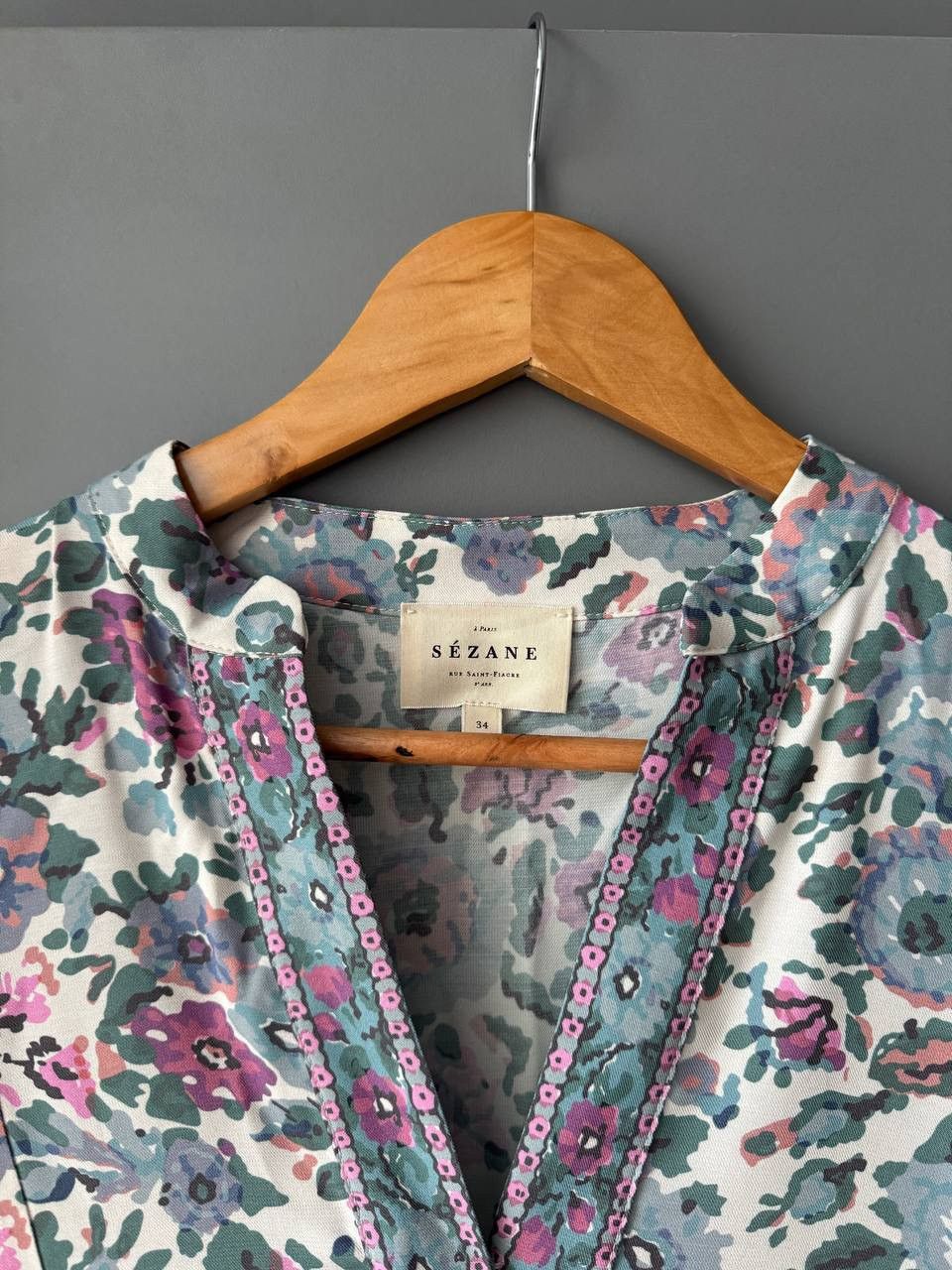 Sezane Sezane Paris Floral Pattern Multicolor Maxi Dress Size XS / US 0-2 / IT 36-38 - 4 Thumbnail