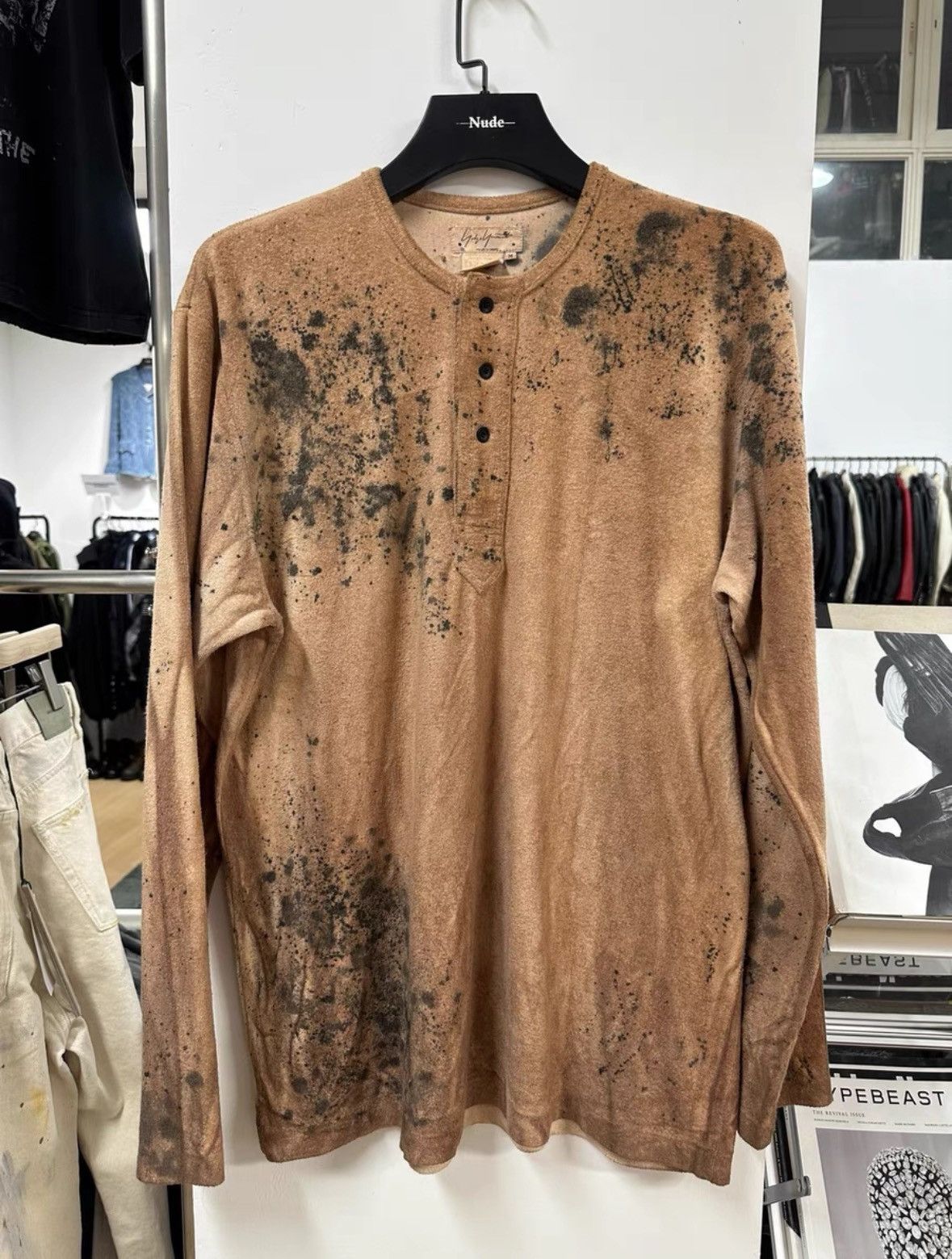 Yohji Yamamoto Yohji Yamamoto pour homme 90S Tie-dye Fur Collar LS Shirt Size US M / EU 48-50 / 2 - 1 Thumbnail