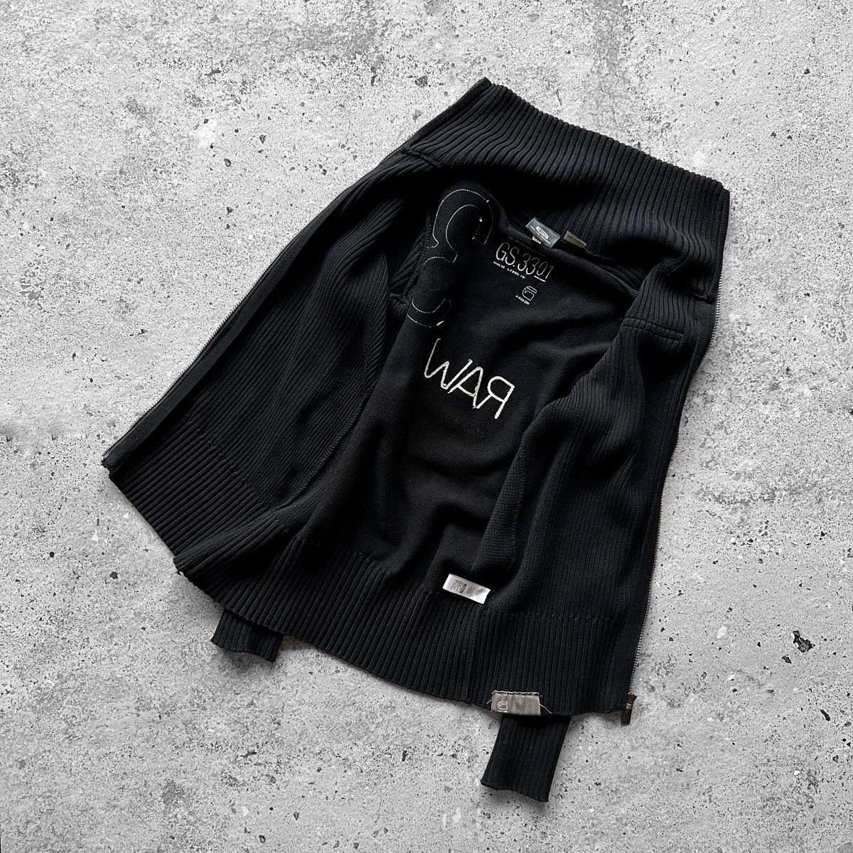 G-Star × Vintage G-Star Raw Womens Vintage 00s Black LS Full Zip Sweater Size M / US 6-8 / IT 42-44 - 5 Thumbnail