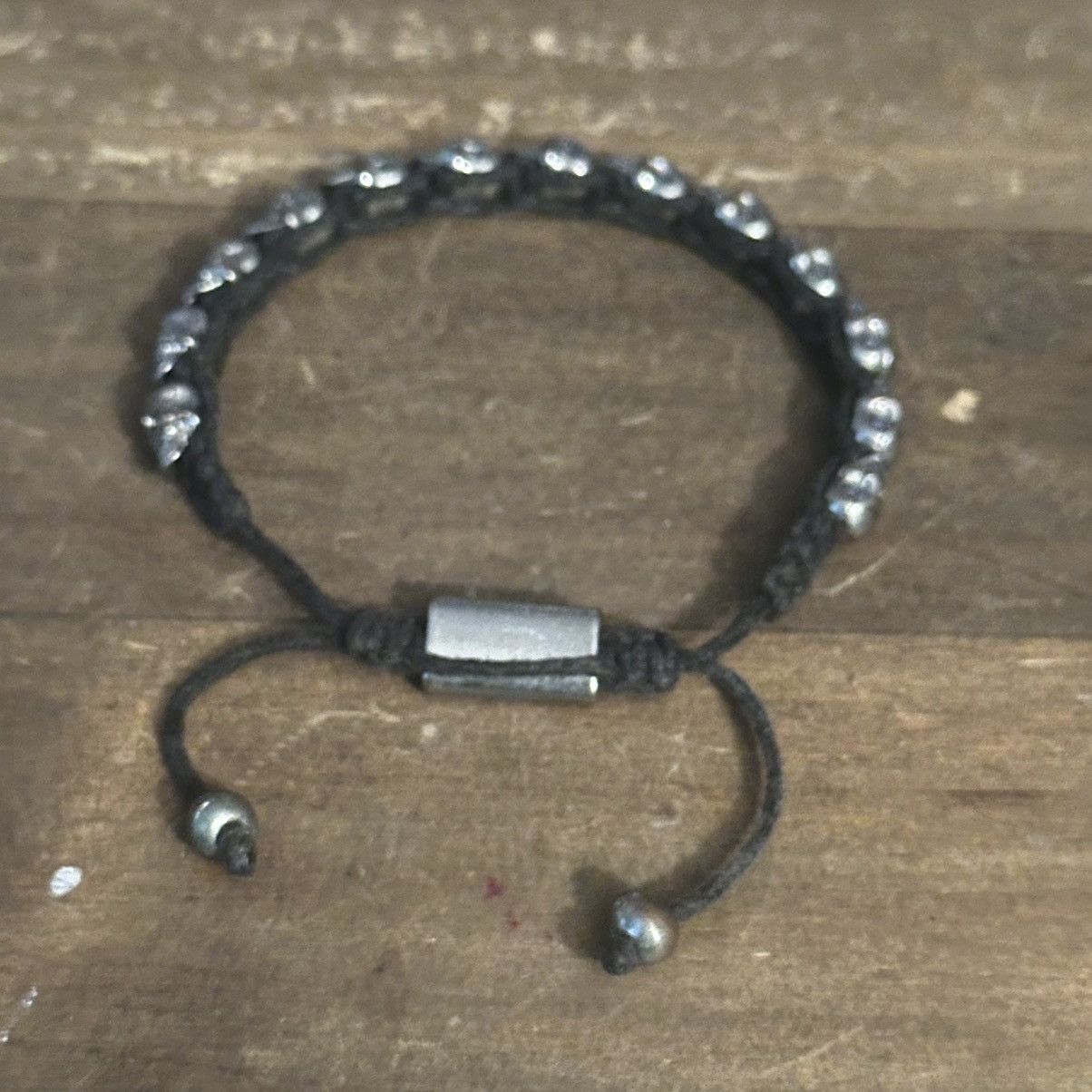 Other Black woven adjustable skull bracelet Size ONE SIZE - 4 Thumbnail