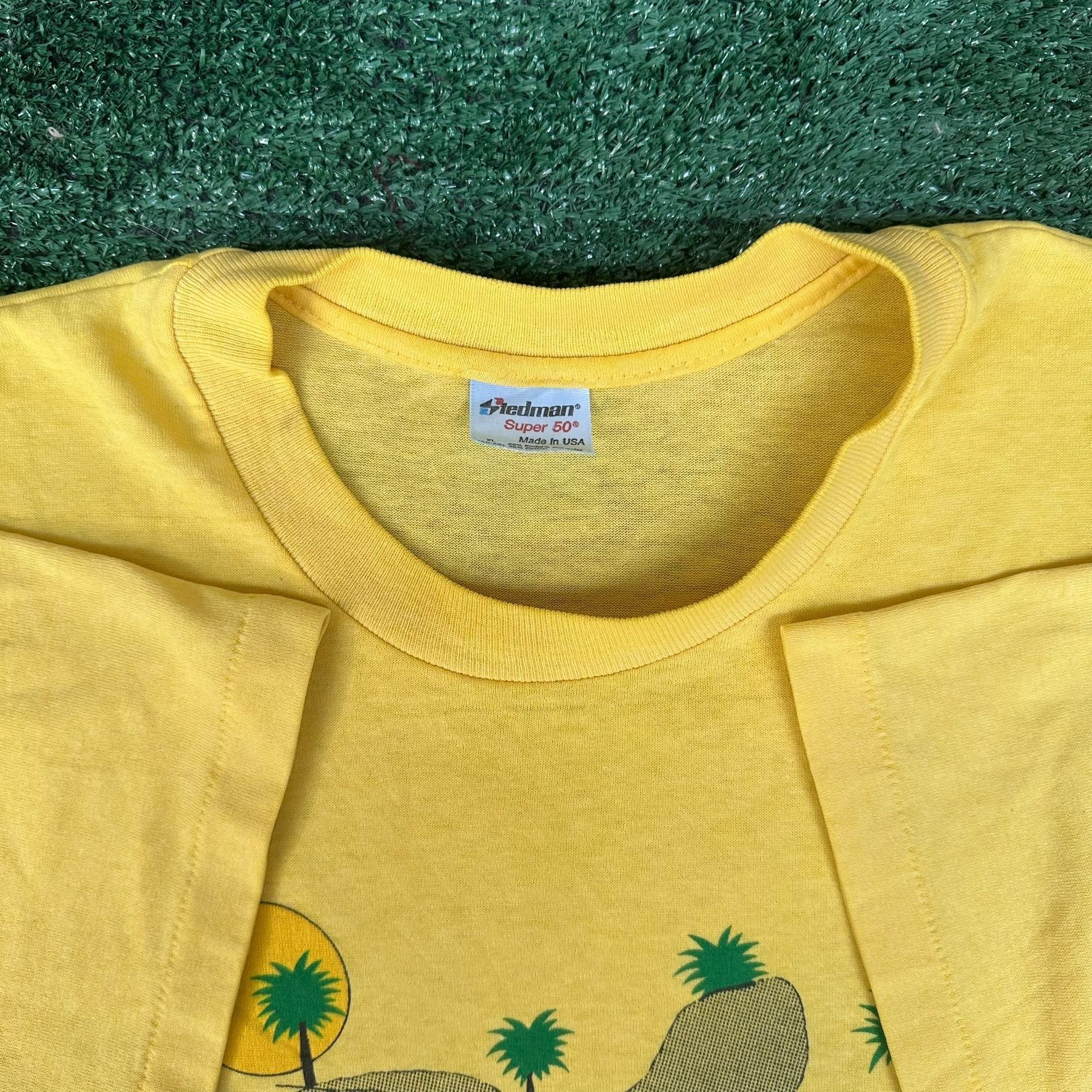 Vintage Vintage 80s Florida Manatee T-Shirt Yellow XL Single Stitch Size US XL / EU 56 / 4 - 4 Thumbnail