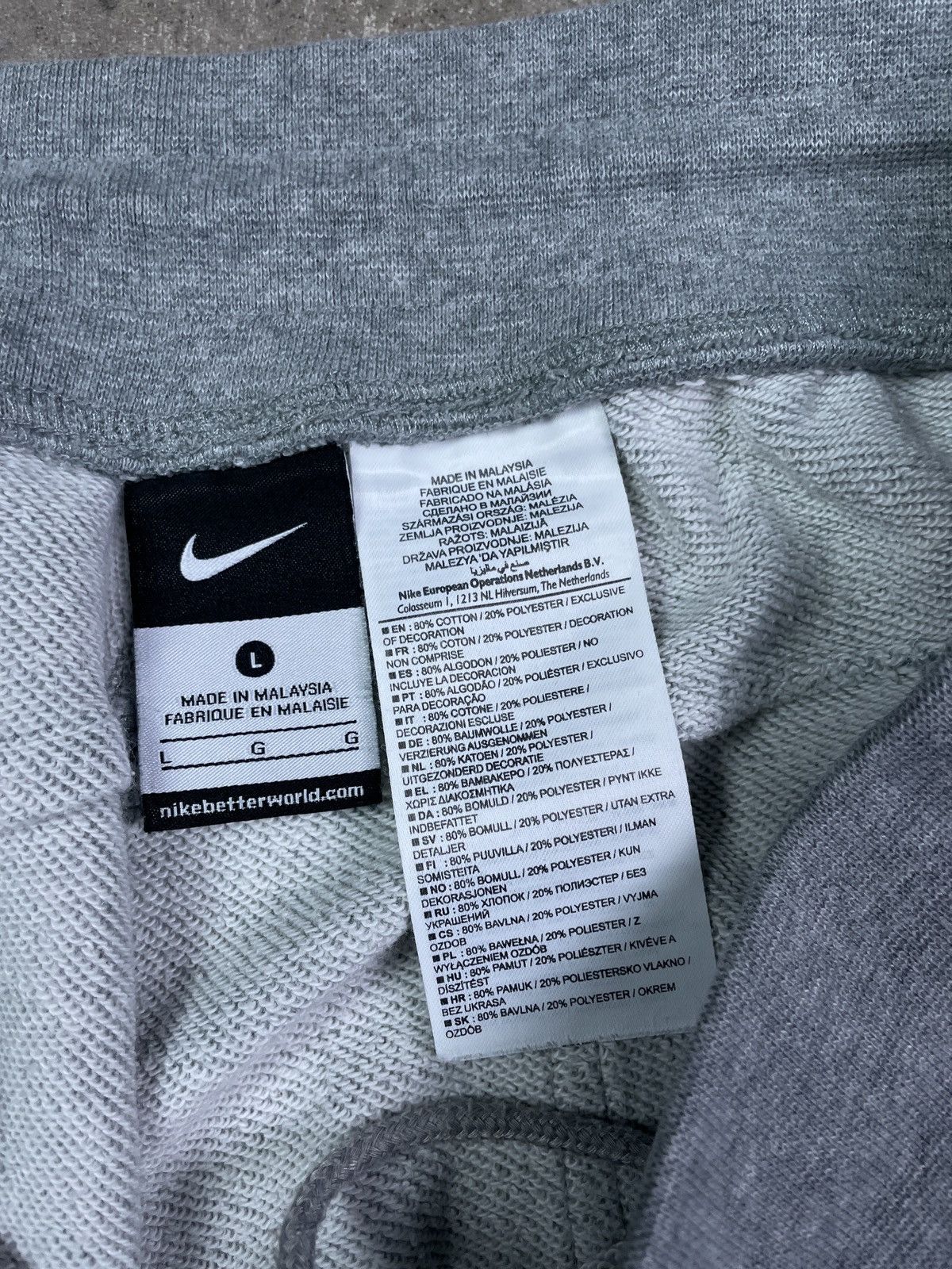 Nike × Vintage Vintage Nike Grey Heavy Cotton Baggy Sweatpants Size US 34 / EU 50 - 4 Thumbnail