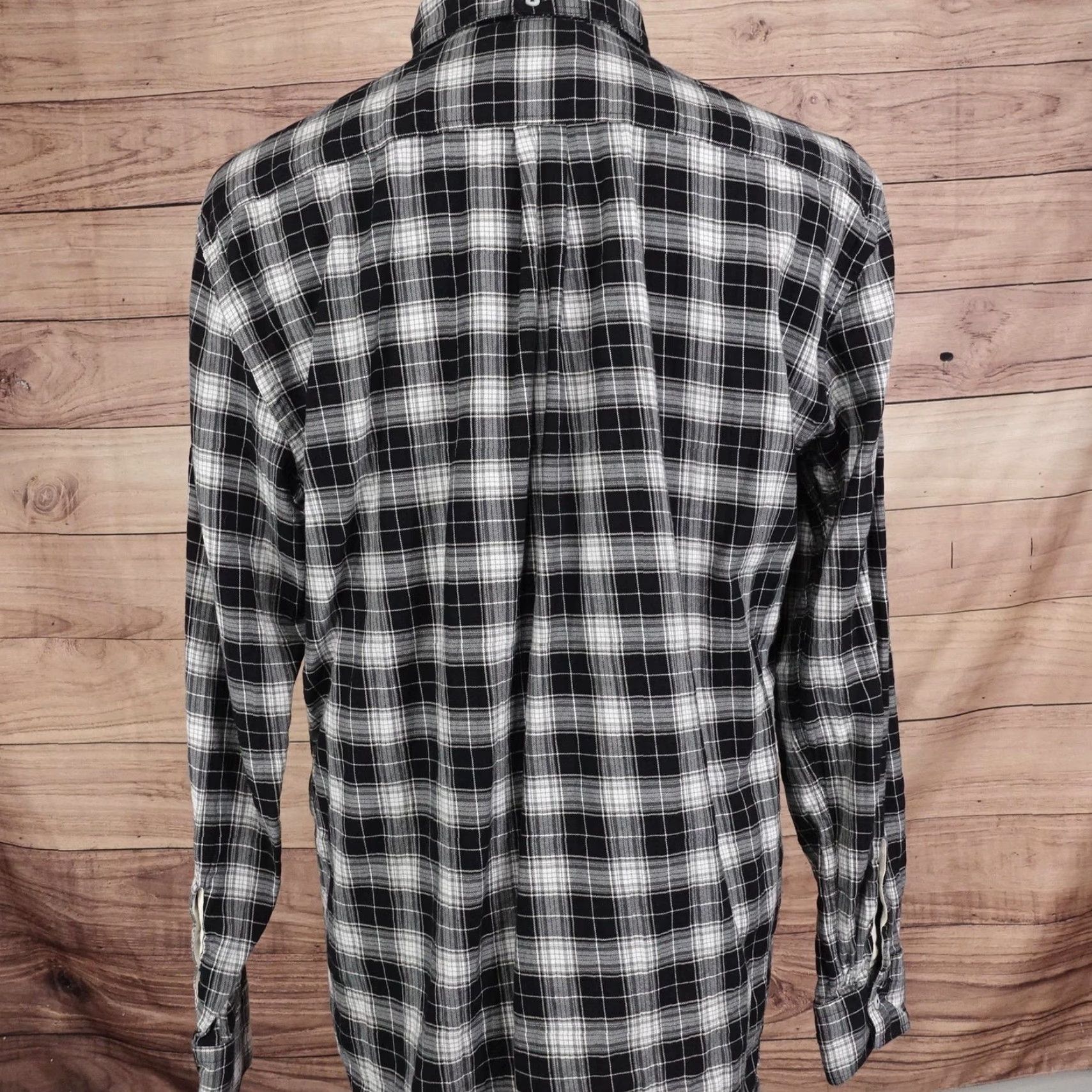 Billy Reid VINTAGE Billy Reid Shirt Mens L Black Plaid Long Sleeve Button-Up Standard Fit Size US L / EU 52-54 / 3 - 4 Thumbnail
