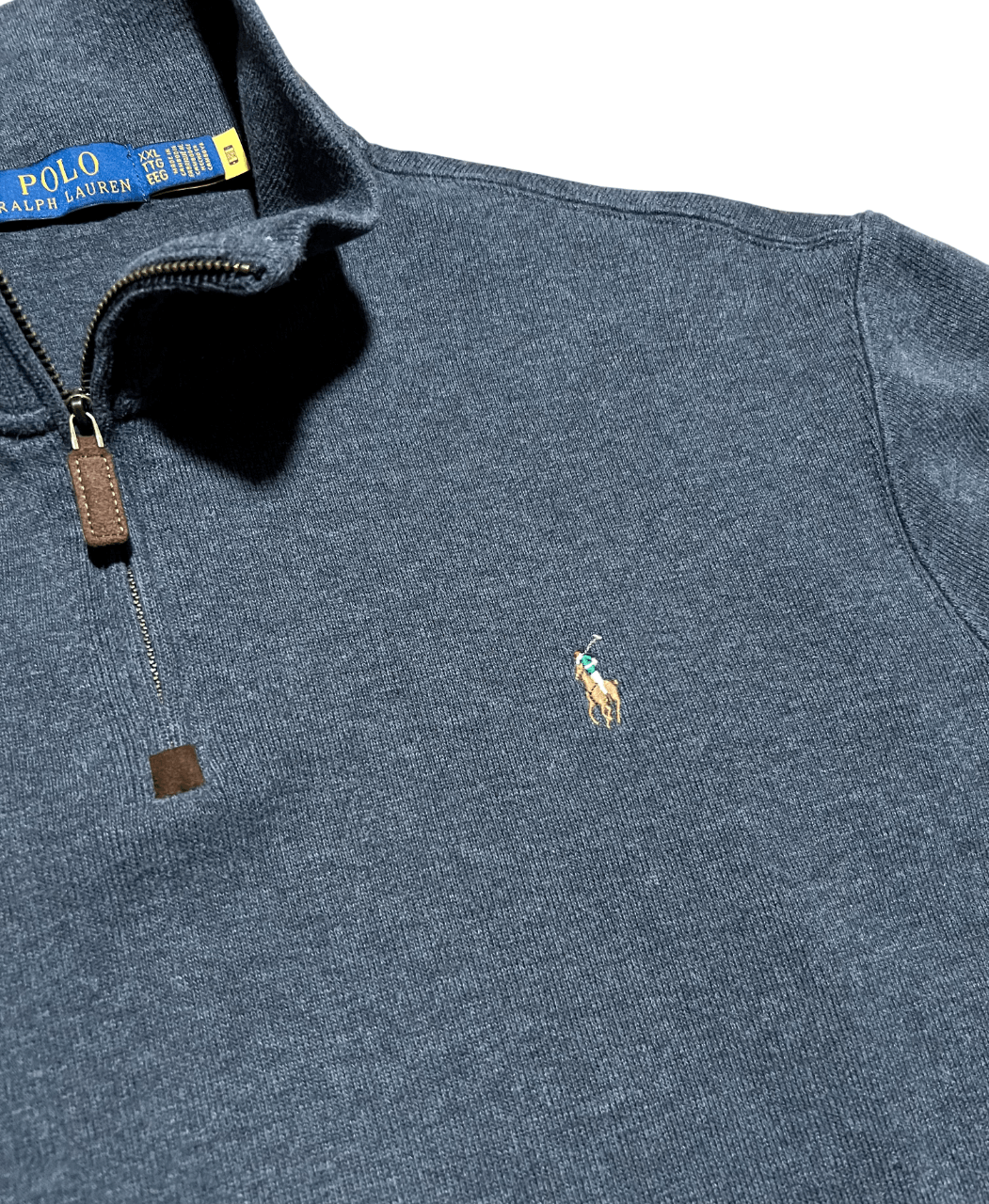 Polo Ralph Lauren Polo by Ralph Lauren Dark Gray Quarter Zip Sweater Size US XXL / EU 58 / 5 - 2 Thumbnail