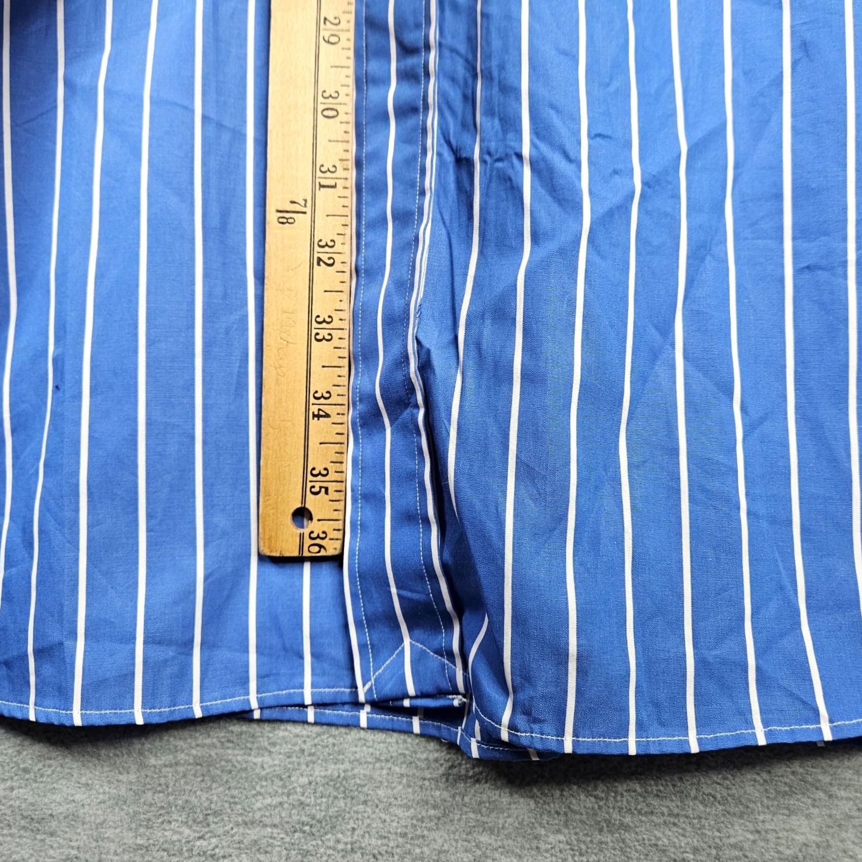 Ralph Lauren Ralph Lauren Shirt Mens 4XL Custom Fit Oxford Striped Button Down Logo Blue New Size US XXL / EU 58 / 5 - 4 Thumbnail