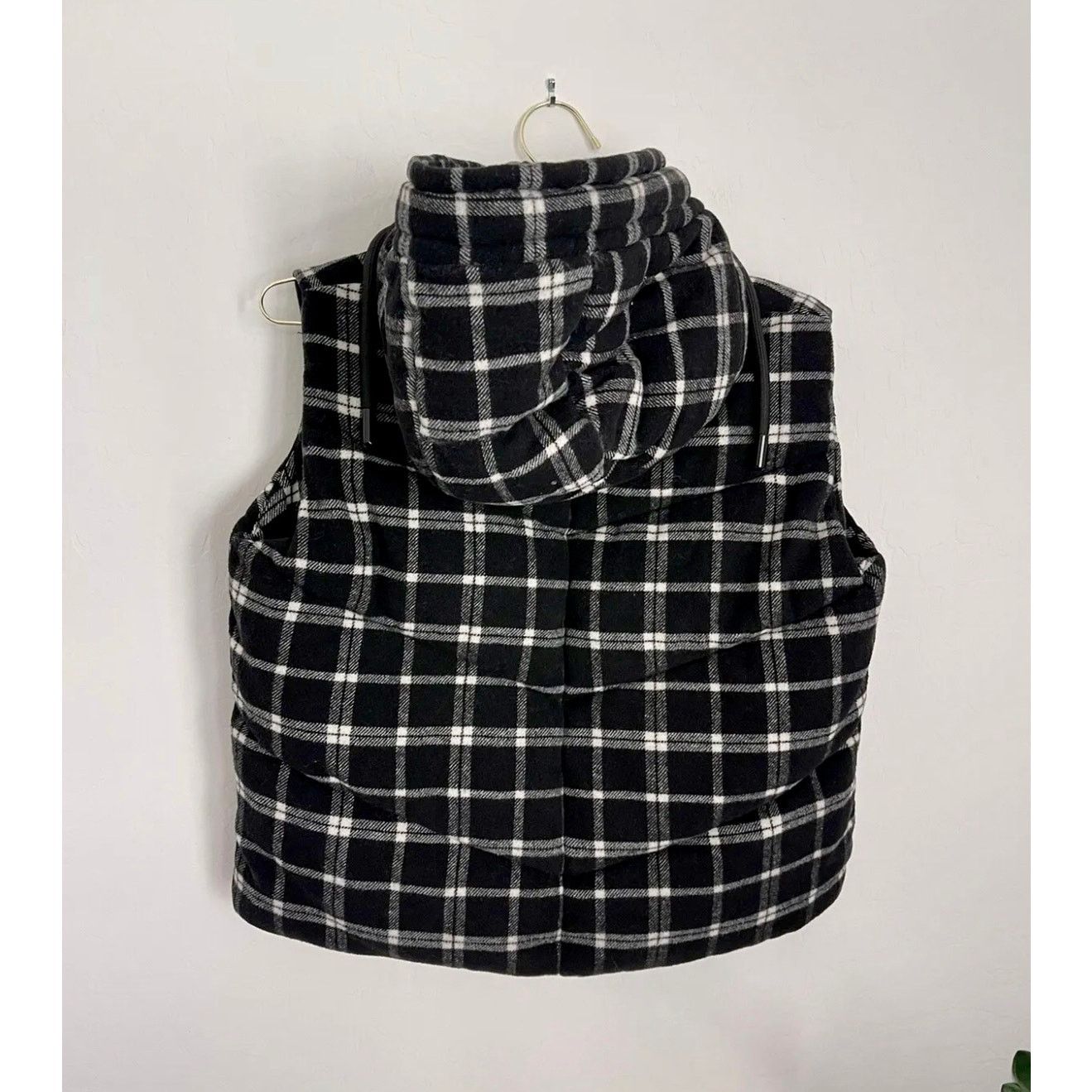 Zara Zara plaid quilted vest ecru/black Size XS / US 0-2 / IT 36-38 - 5 Thumbnail