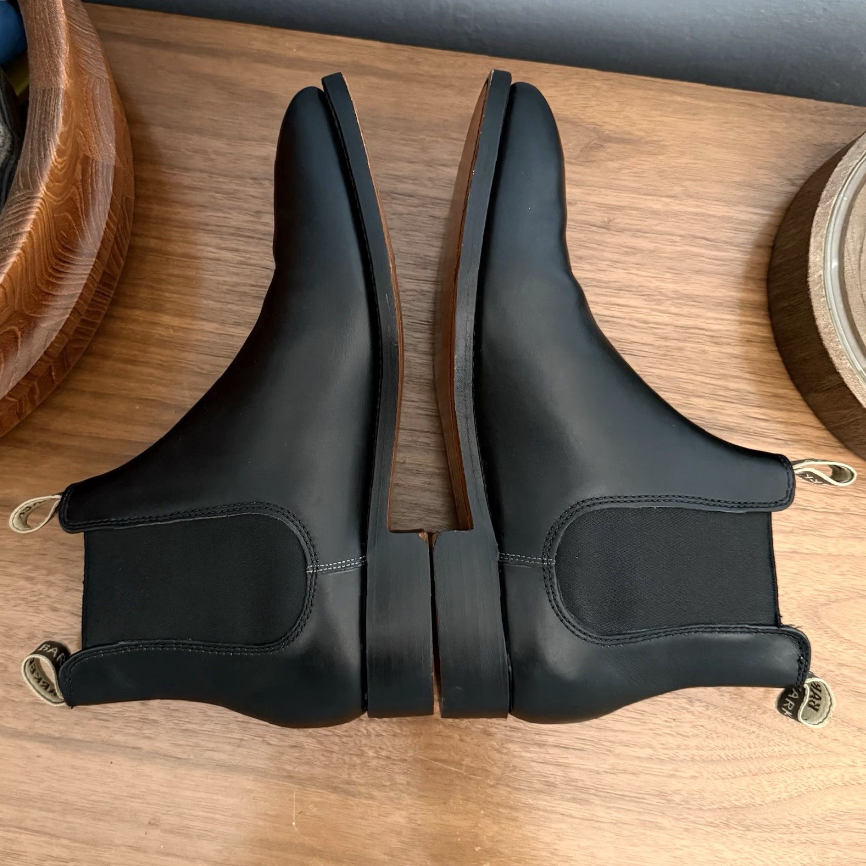 Barker Barker Chelsea Boots Men UK 7 US 8 Black Calf Leather Goodyear Welted Leather Lining Mens Size US 7 / EU 40 - 4 Thumbnail