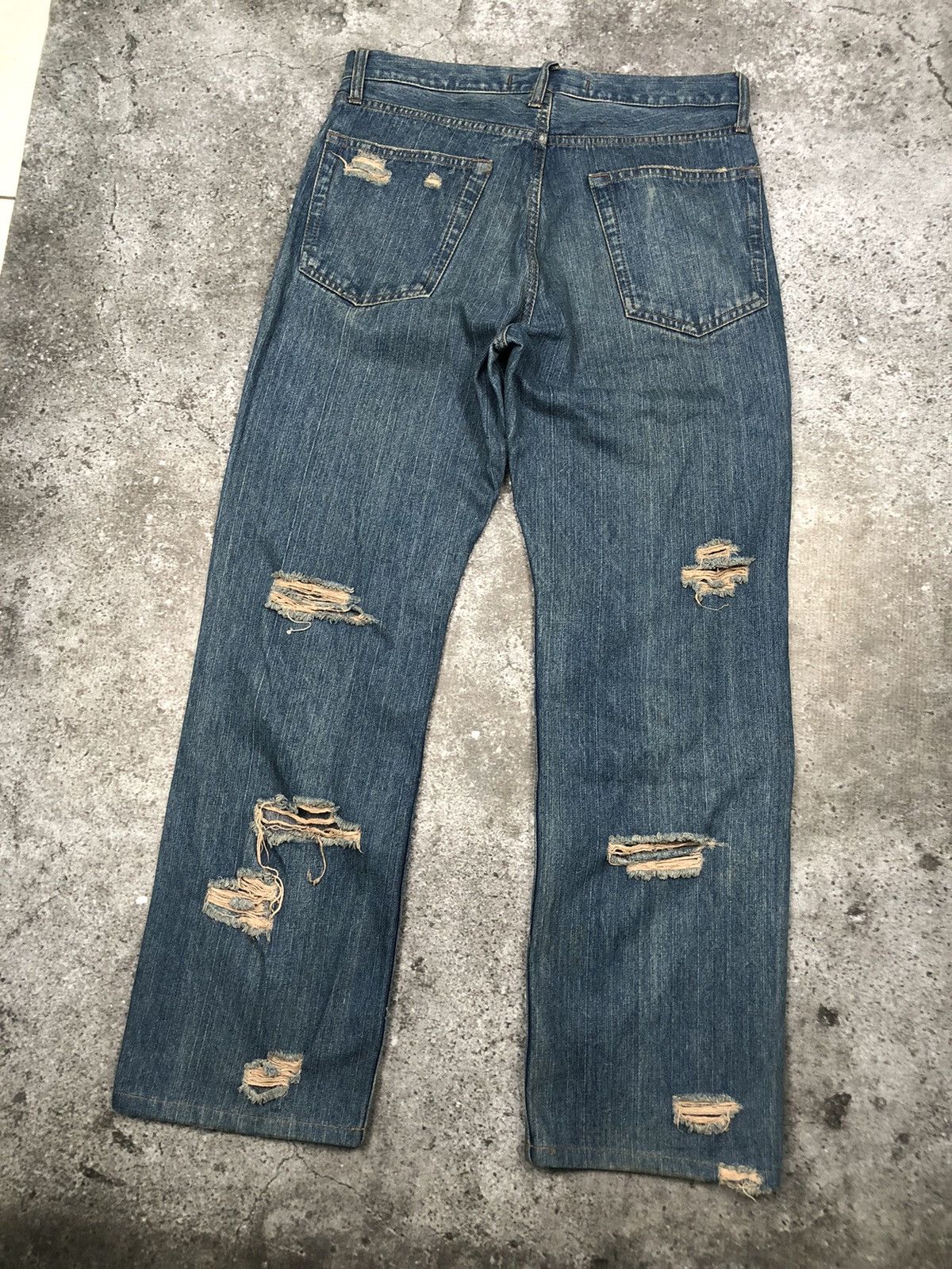 Hysteric Glamour × Japanese Brand × PPFM PPFM Ripped Denim Pants Size US 29 - 6 Thumbnail