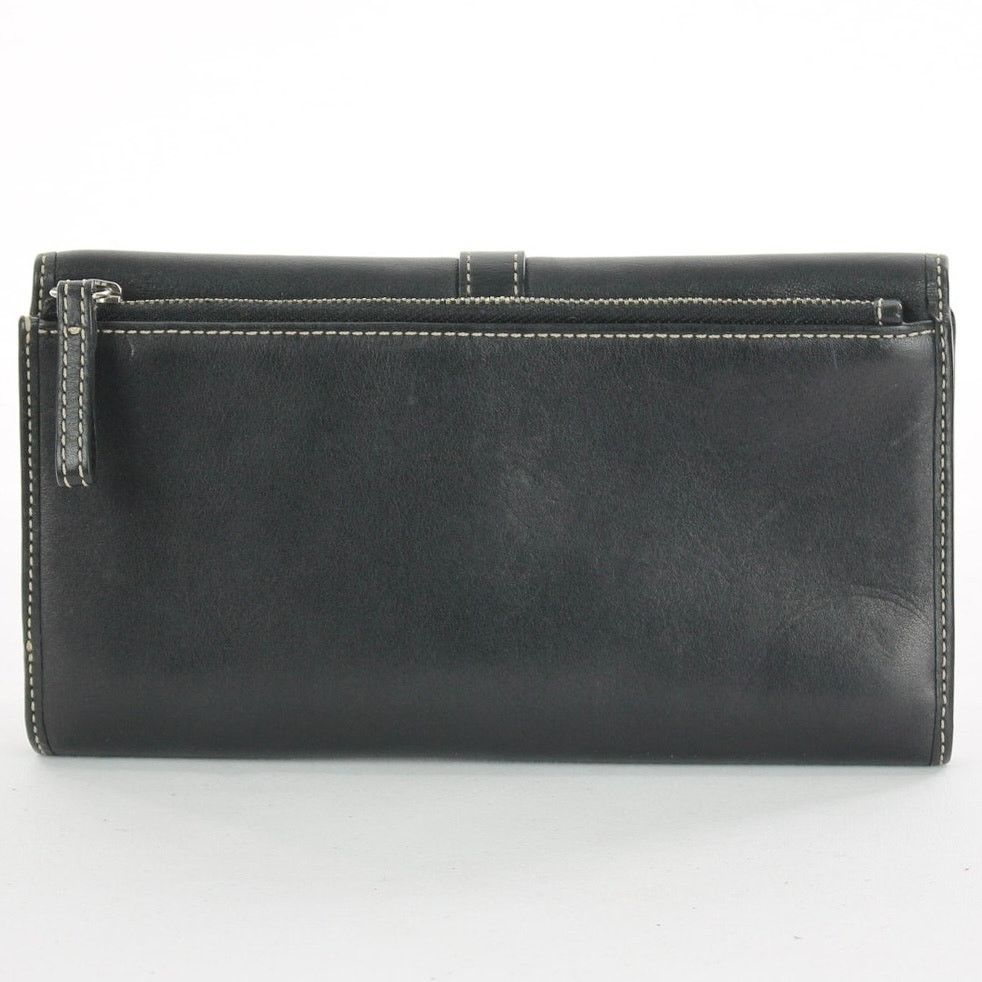 Coach Coach Vintage Black LeatherTrifold Checkbook Wallet Size ONE SIZE - 2 Thumbnail