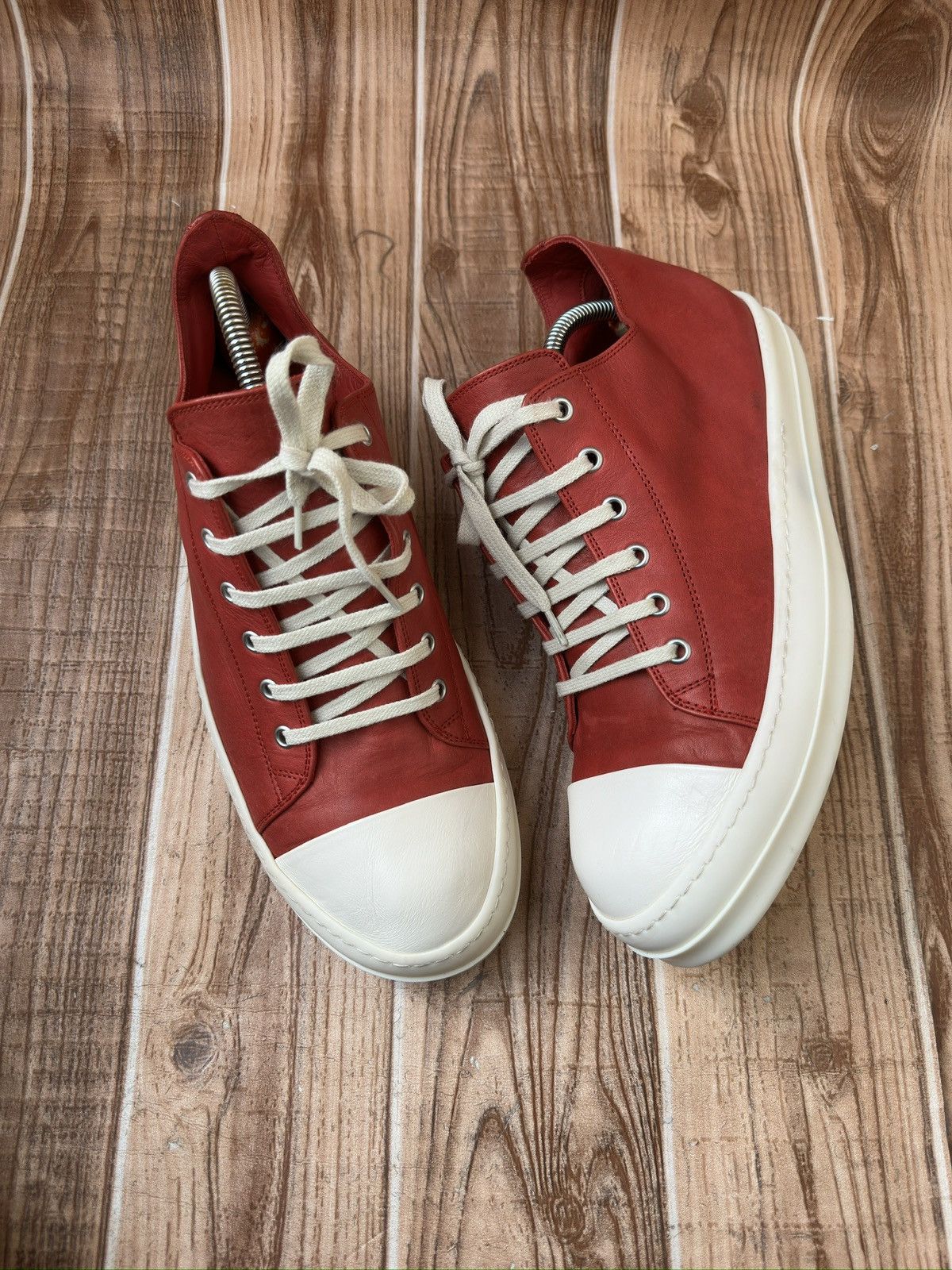 Rick Owens Rick Owens Ramone Low Cardinal Red. Size US 9 / EU 42 - 8 Thumbnail
