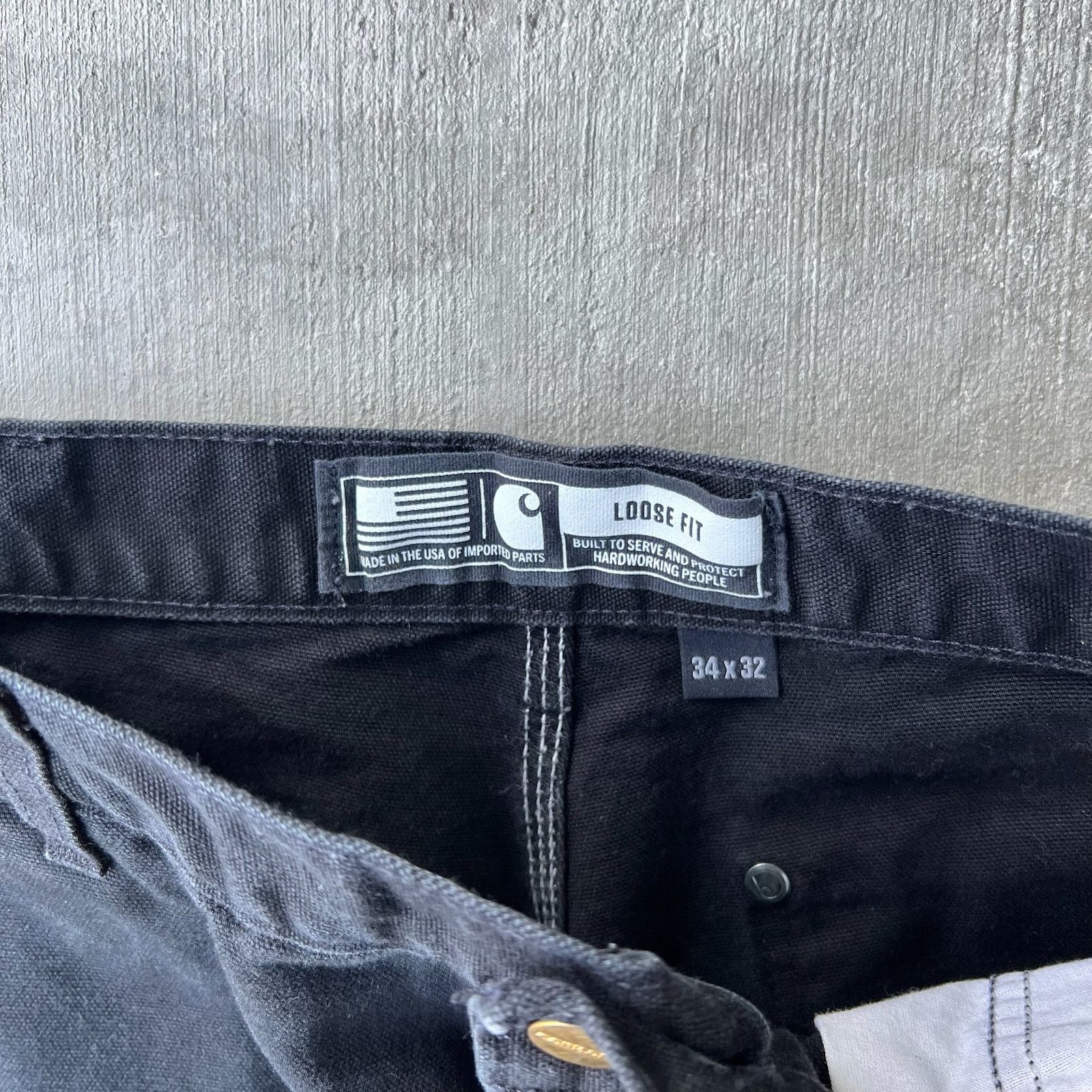 Carhartt × Vintage Carhartt black double knee work wear carpenter pants Size US 31 - 3 Thumbnail