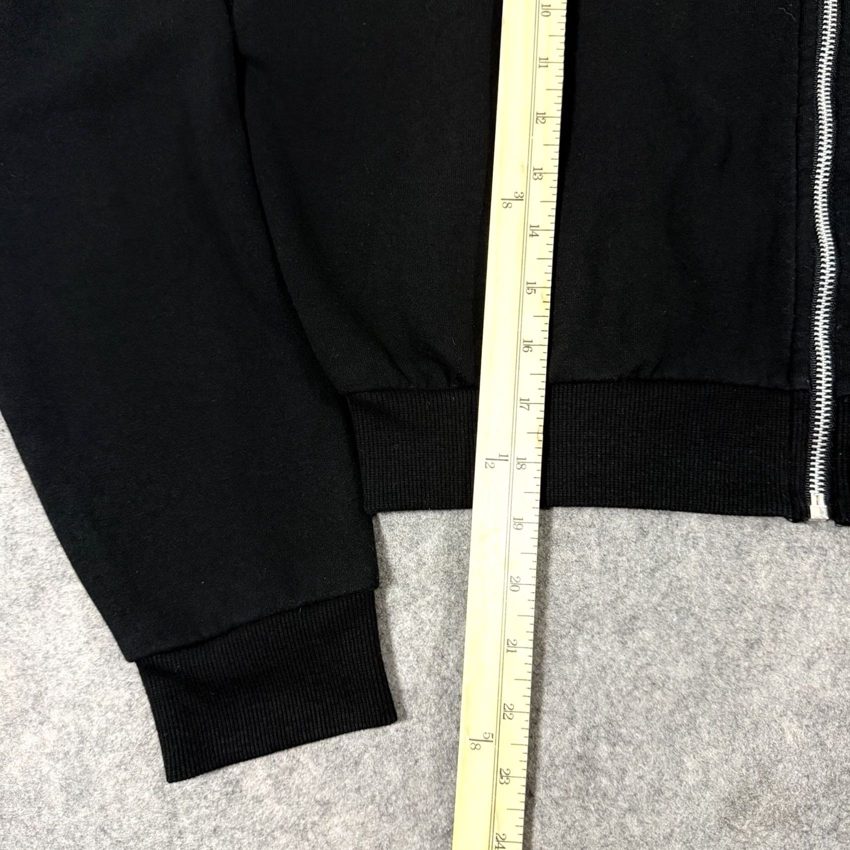 Forever 21 FOREVER 21 Hooded Full Zip Cropped Long Sleeve Jacket Women's L Black Size L / US 10 / IT 46 - 7 Thumbnail