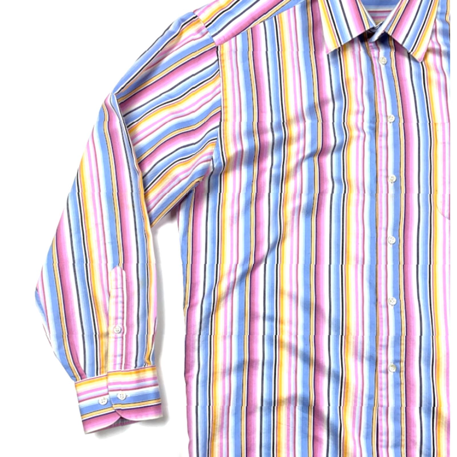 Rainbow St. Croix Multicolor Rainbow Striped Shirt Italy Made Preppy Classic Ivy XL Size US XL / EU 56 / 4 - 3 Thumbnail