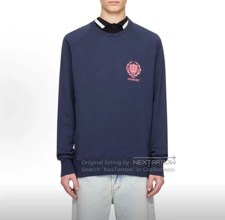 Givenchy Givenchy Embroidered Round Neck Hoodie Blue Size US L / EU 52-54 / 3 - 6 Thumbnail