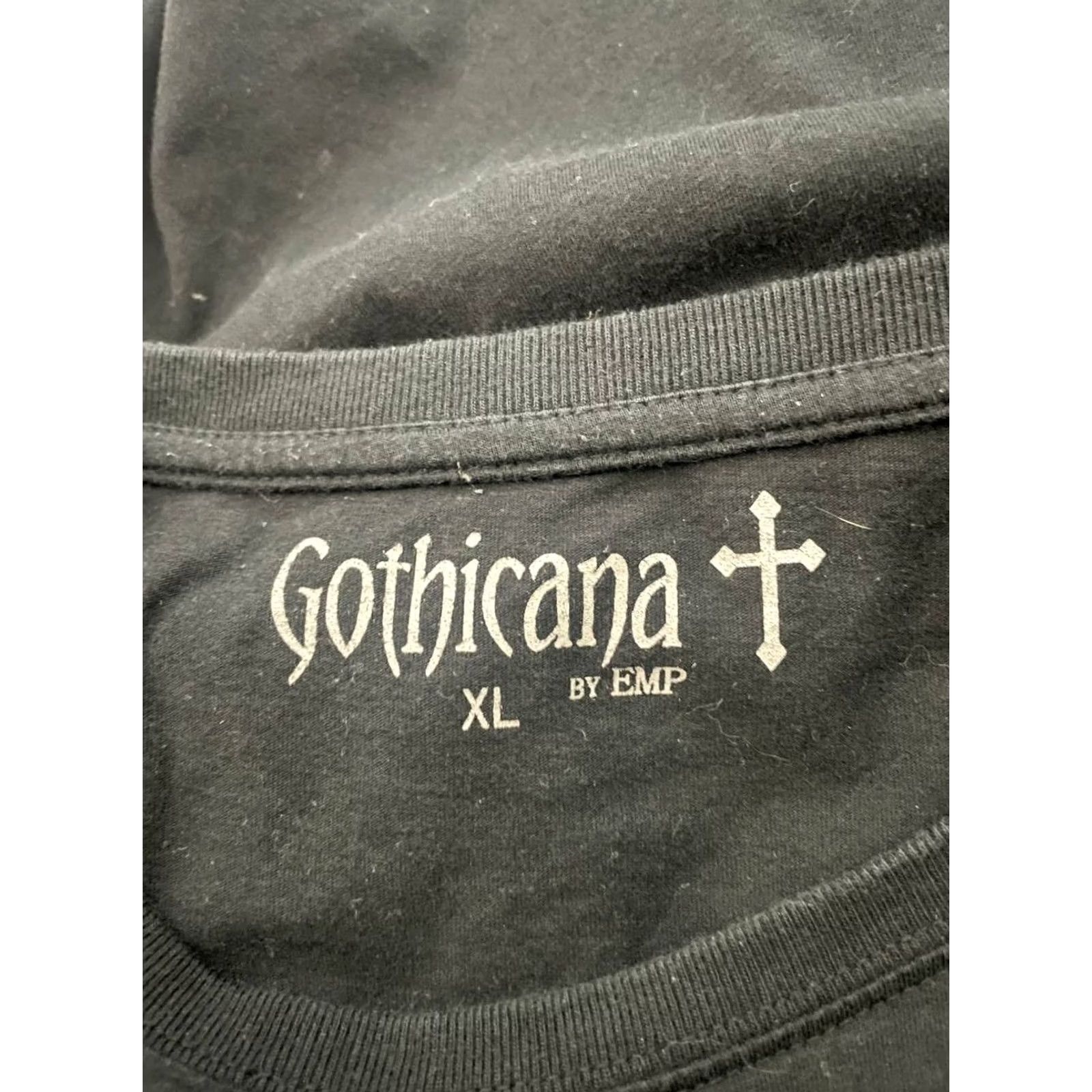 Vintage Gothicana By EMP Mens Shirt Size XL Black Steampunk Print Cotton Long Sleeve Size US XL / EU 56 / 4 - 3 Thumbnail