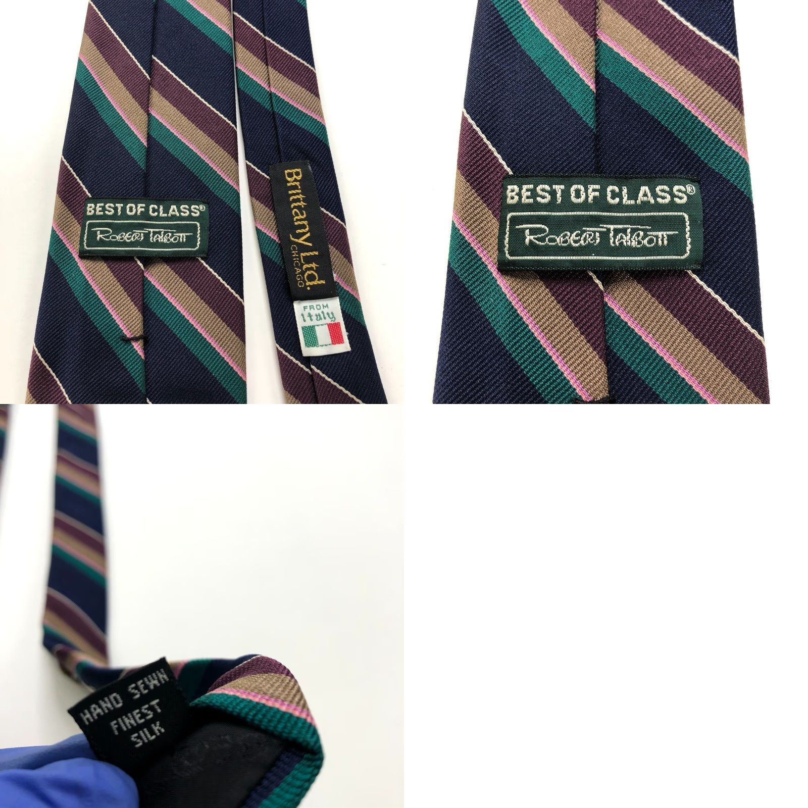 Robert Talbott Robert Talbott Best of Class 100% Silk Neck Tie Men’s Striped 3" / 56 In Size ONE SIZE - 8 Thumbnail