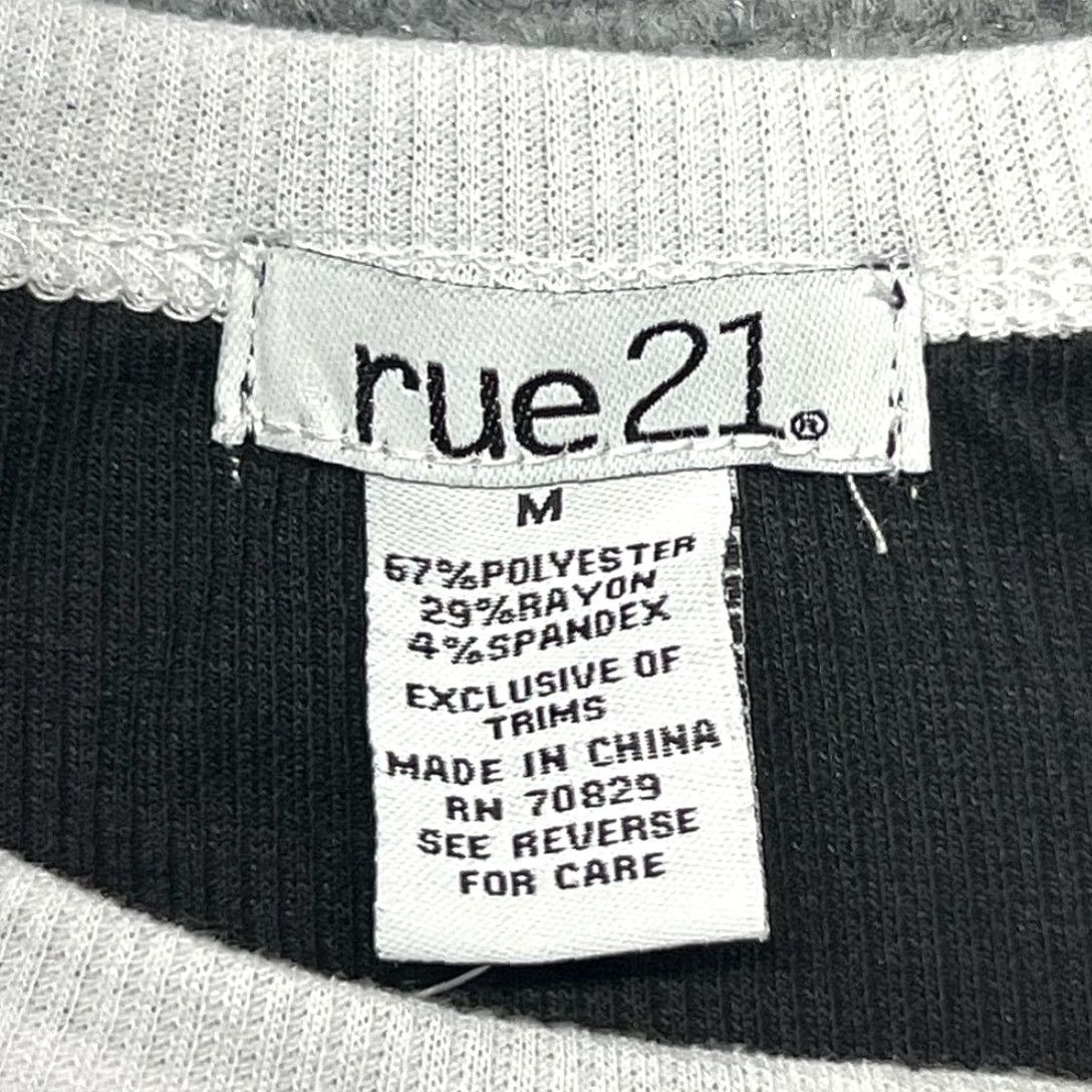 Vintage Rue21 T-Shirt Womens M LA Bear Black Long Sleeve Embroidered Stretch New Size M / US 6-8 / IT 42-44 - 6 Thumbnail
