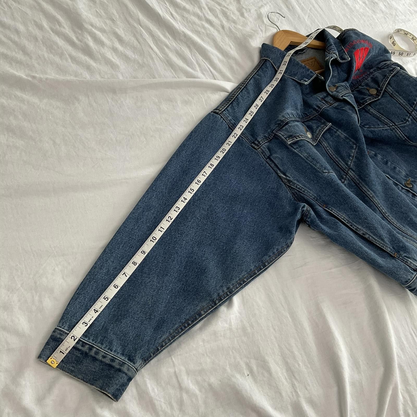 Vintage RARE VTG 90's UW Wisconsin denim jean jacket XL unisex Size US XL / EU 56 / 4 - 4 Thumbnail