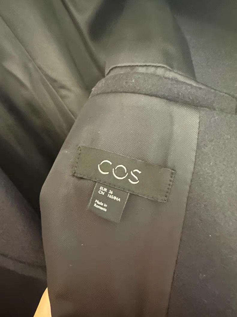Cos COS Navy Blue Wool Blend College Style Coat。Q9 Size M / US 6-8 / IT 42-44 - 3 Thumbnail