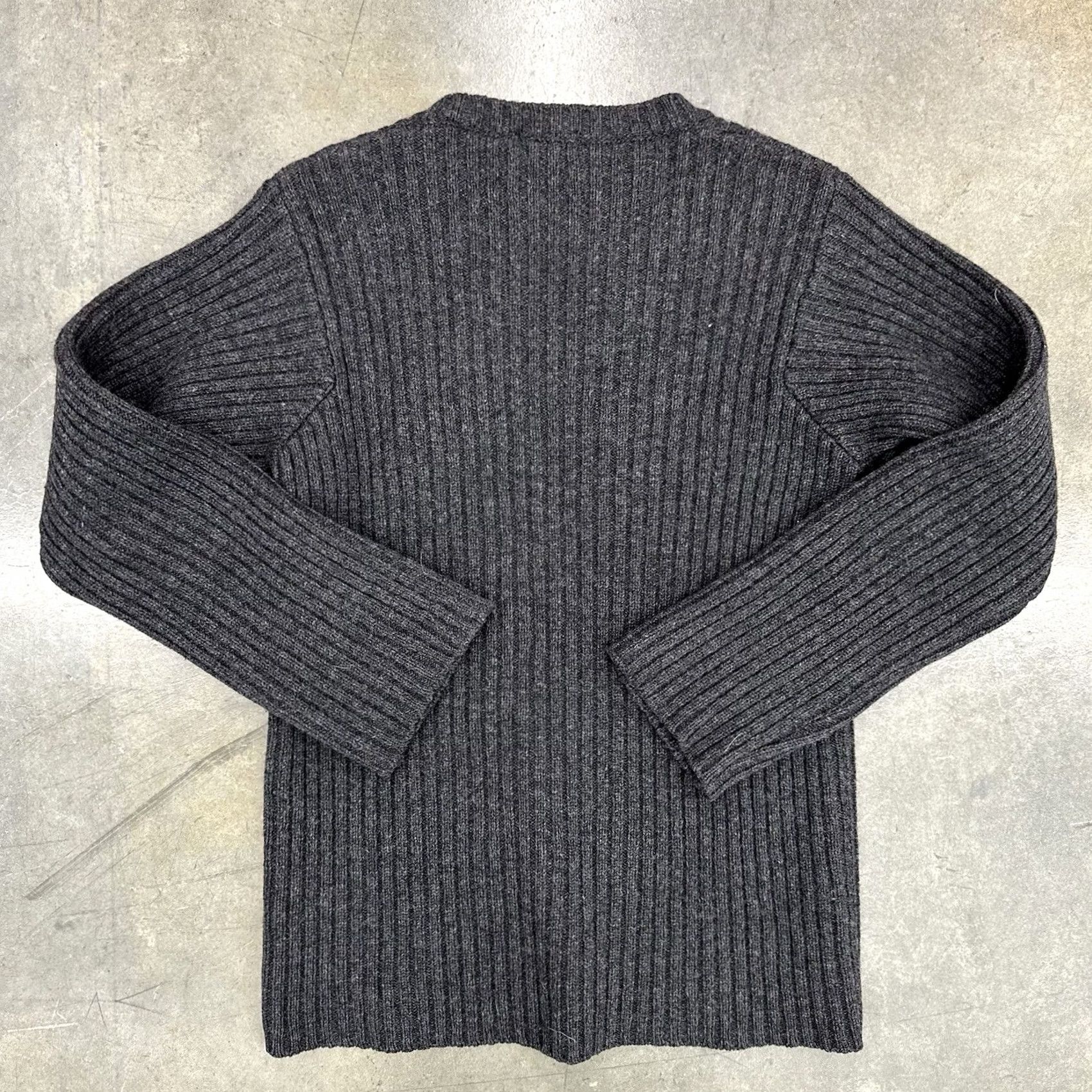 Helmut Lang VINTAGE Helmut Lang Ribbed Wool Long Sleeve Sweater Women's M Black 90s Designer Pullover Ballpark 1998 Size M / US 6-8 / IT 42-44 - 6 Thumbnail