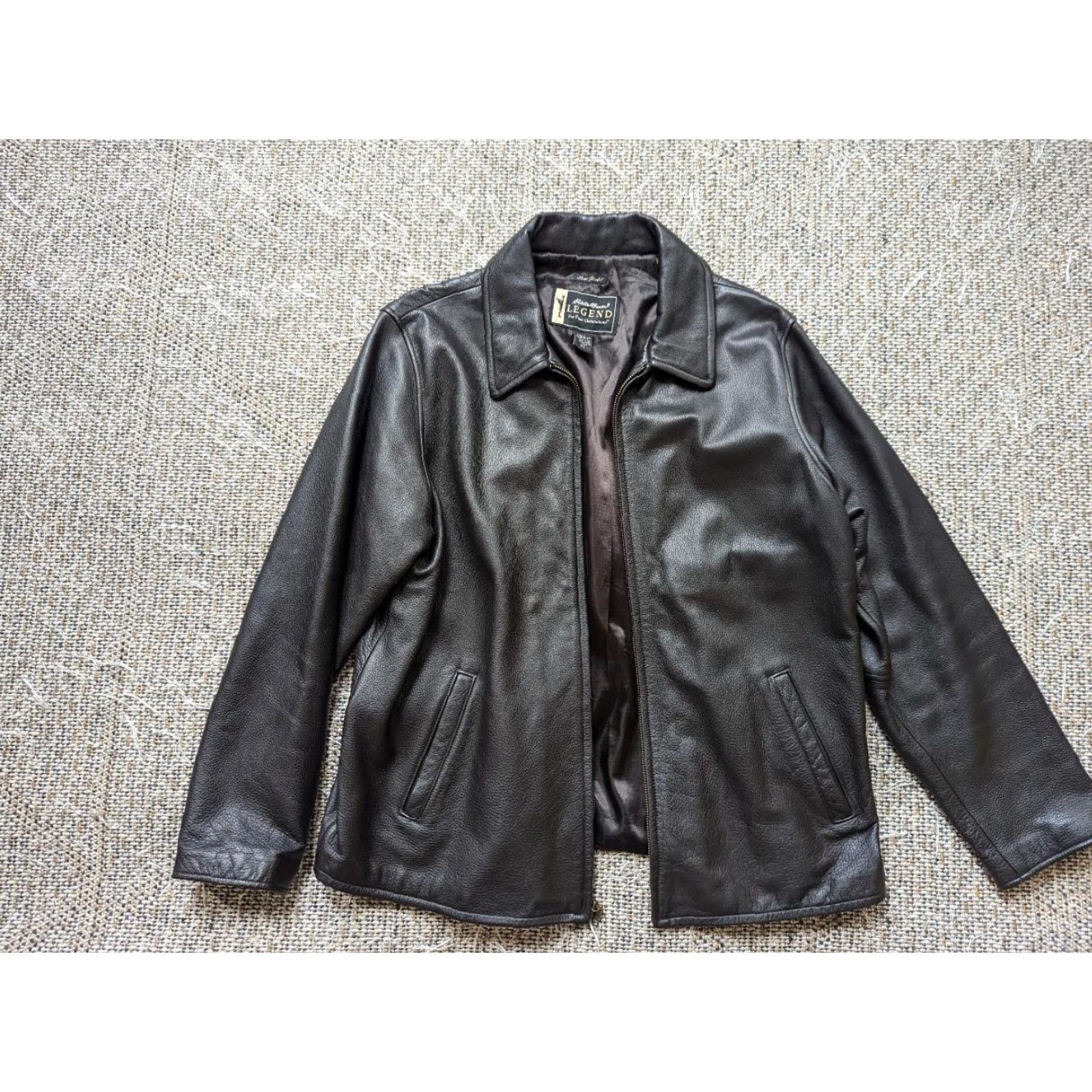 Eddie Bauer Womens Eddie Bauer Motorcycle Jacket XL Tall Leather Dark Brown Stine Legacy Cowhide Leather Size XL / US 12-14 / IT 48-50 - 7 Thumbnail