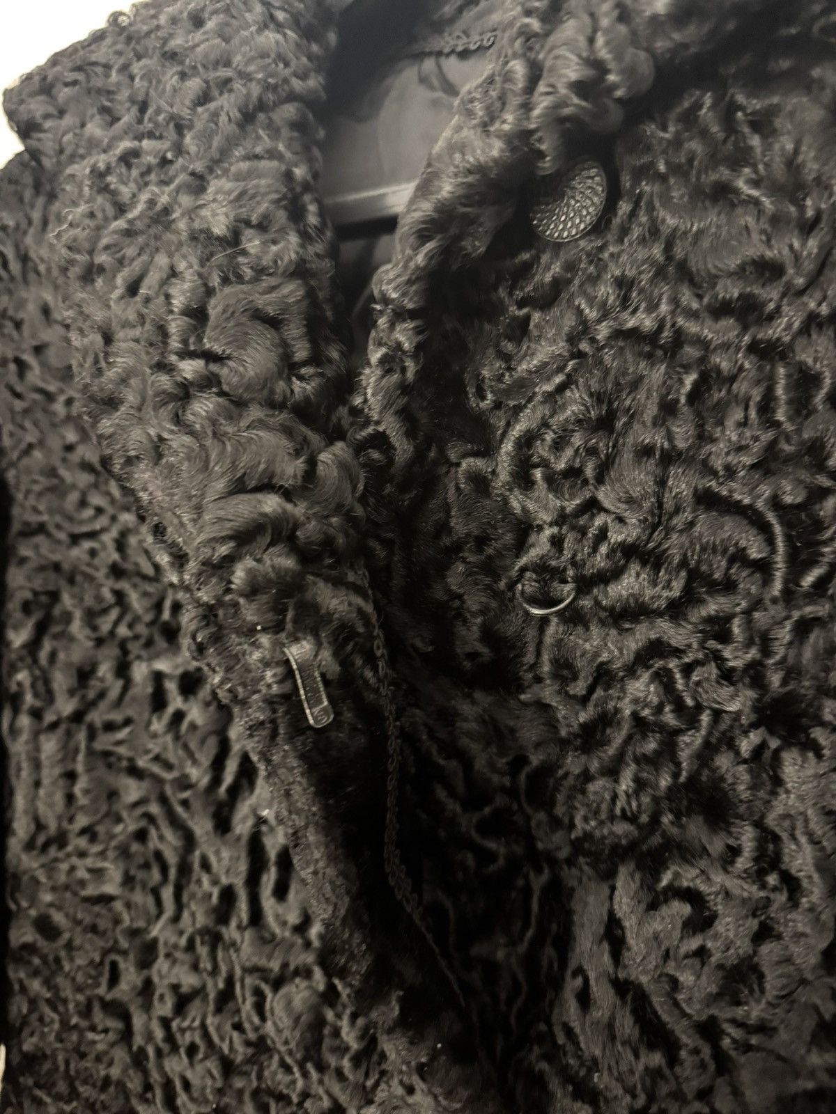 Other Vintage short caracul fur coat Size S / US 4 / IT 40 - 6 Thumbnail