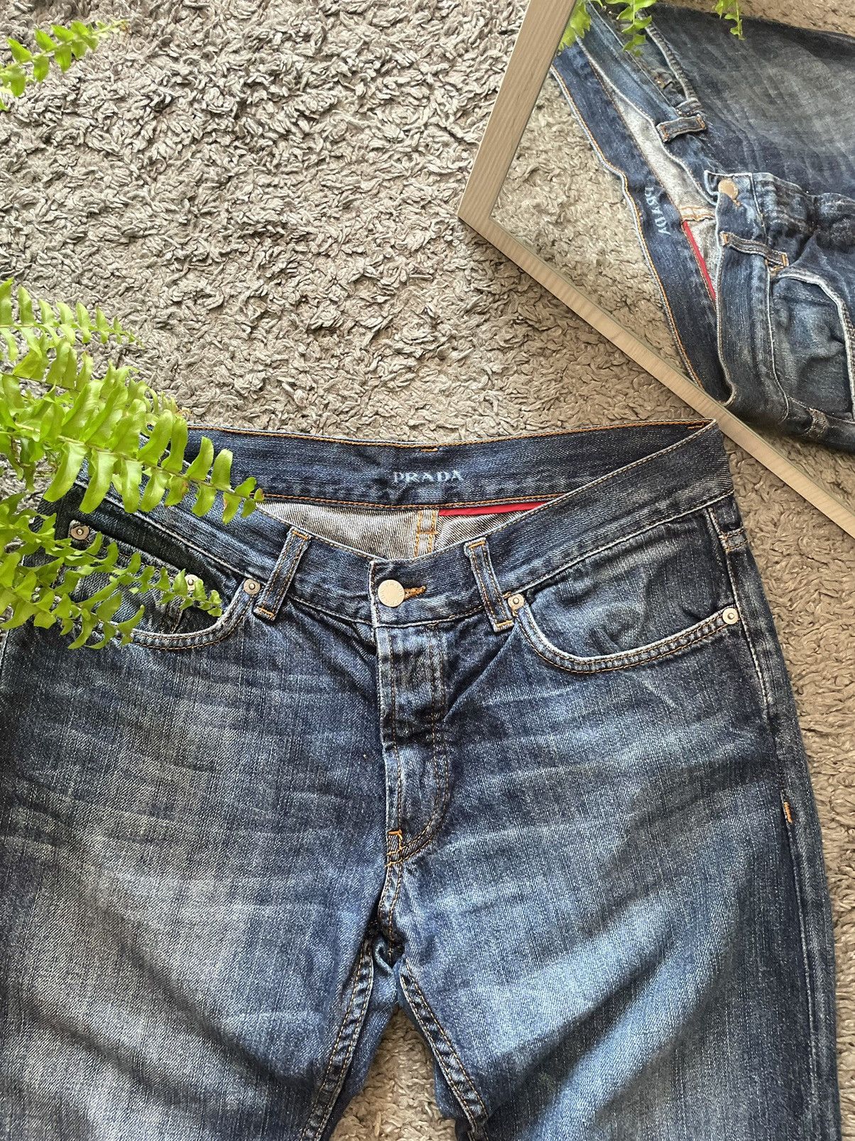 Prada × Vintage Prada Milano Jeans Denim Vintage Streetwear Logo Y2k Rare Size US 30 / EU 46 - 6 Thumbnail