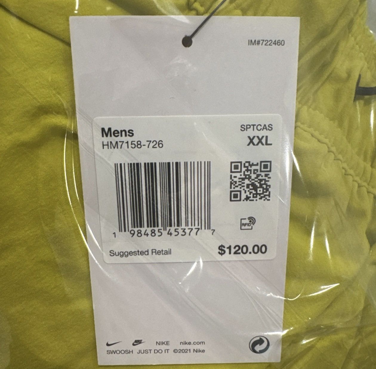 Nike NWT's Nike Air-Tech Pack Woven Oversized Pants Yellow Size US 44 / EU 60 - 4 Thumbnail