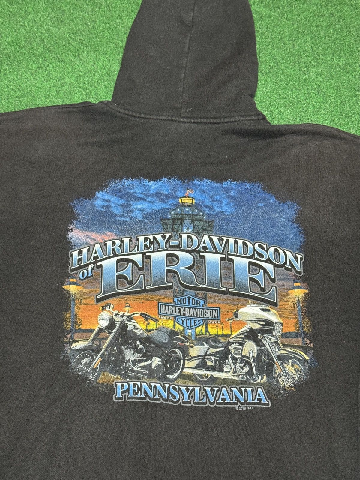 Harley Davidson Harley Davidson Y2K Full Zip Black Biker Hoodie Sweatshirt Size US XL / EU 56 / 4 - 4 Thumbnail