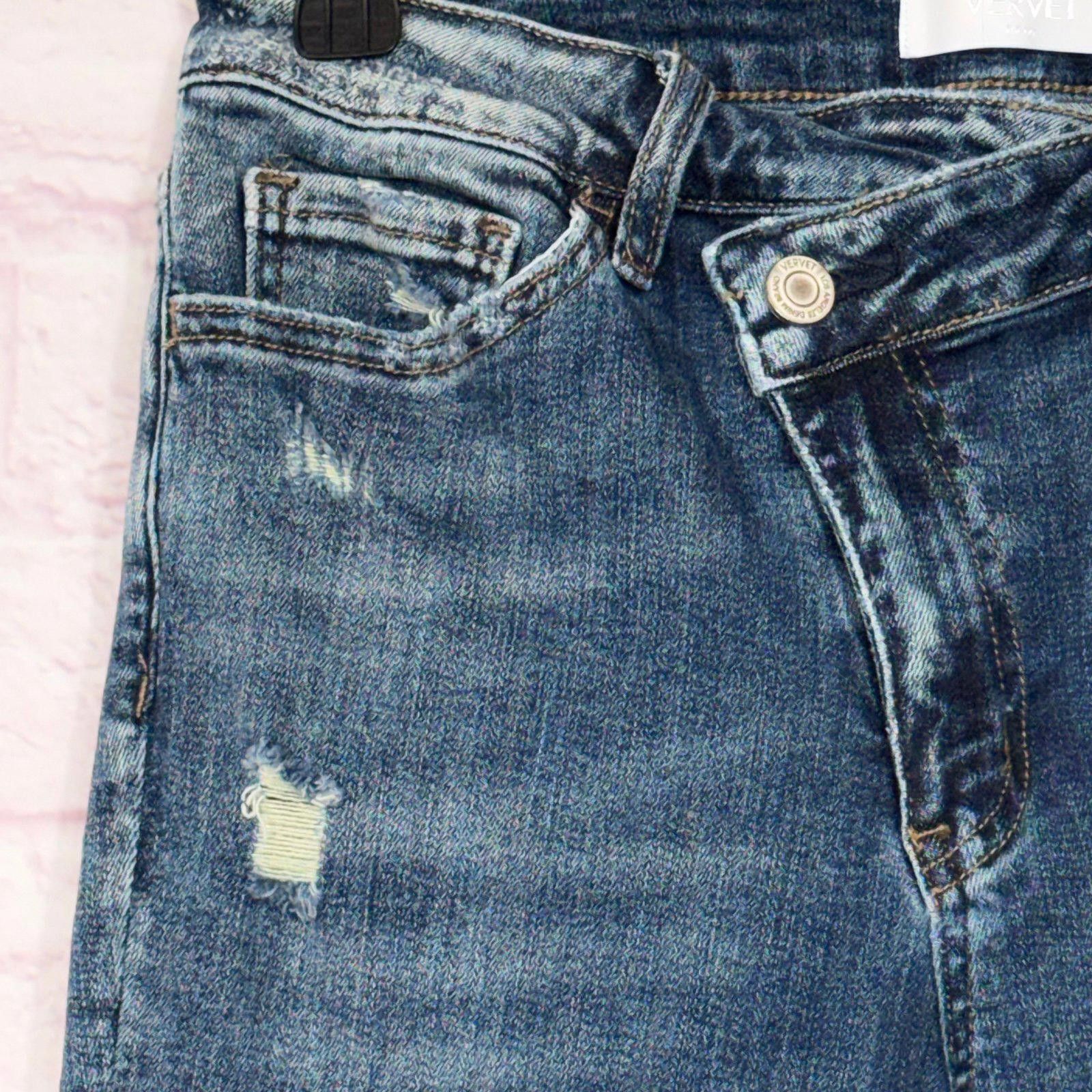 Other Vervet Blue Size 29 Crossover Distressed Skinny Jeans Size 29" - 3 Thumbnail