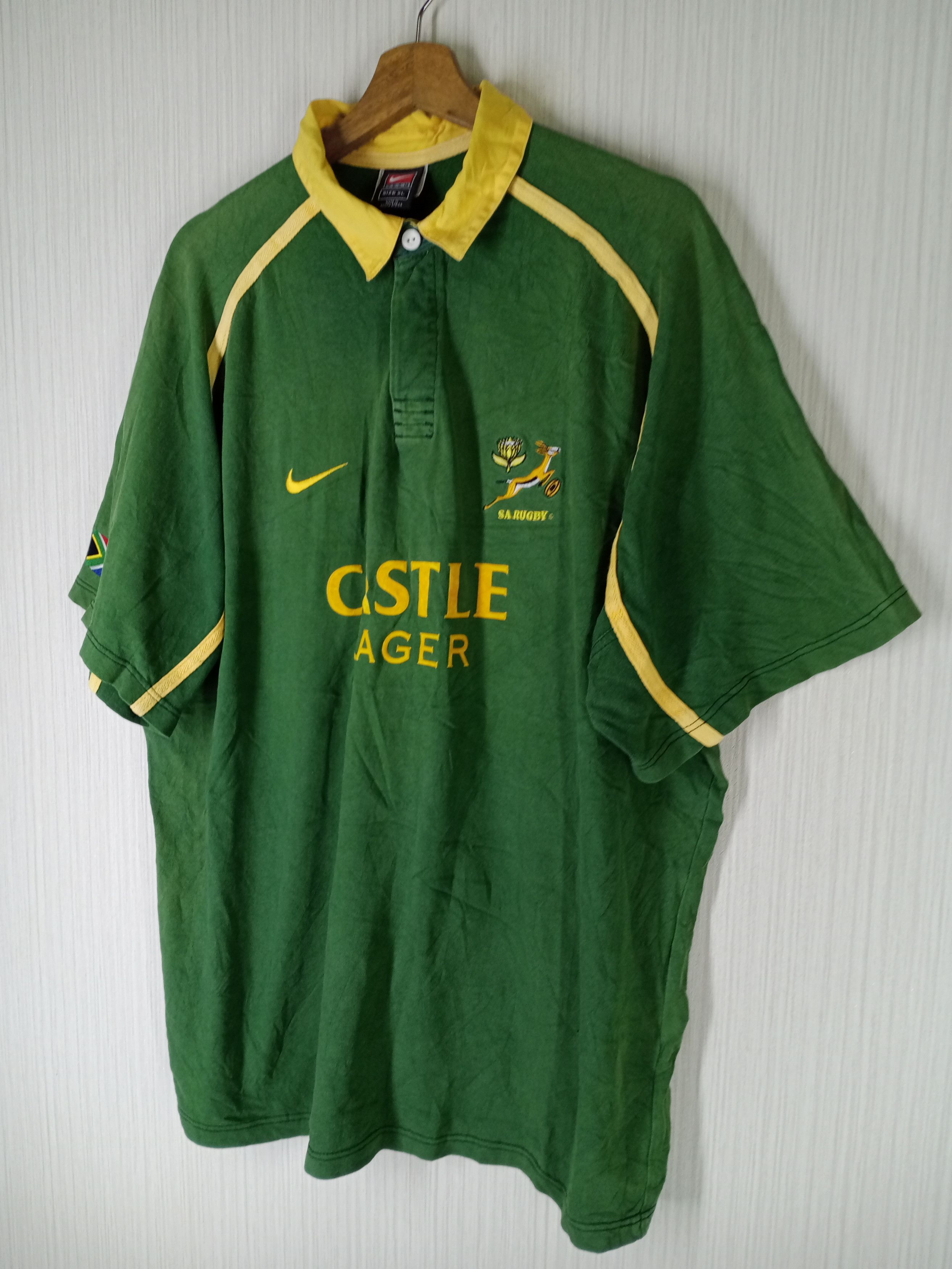 Nike Vintage Nike Team South Africa Castle Lager Rugby Jersey Size US XL / EU 56 / 4 - 2 Thumbnail