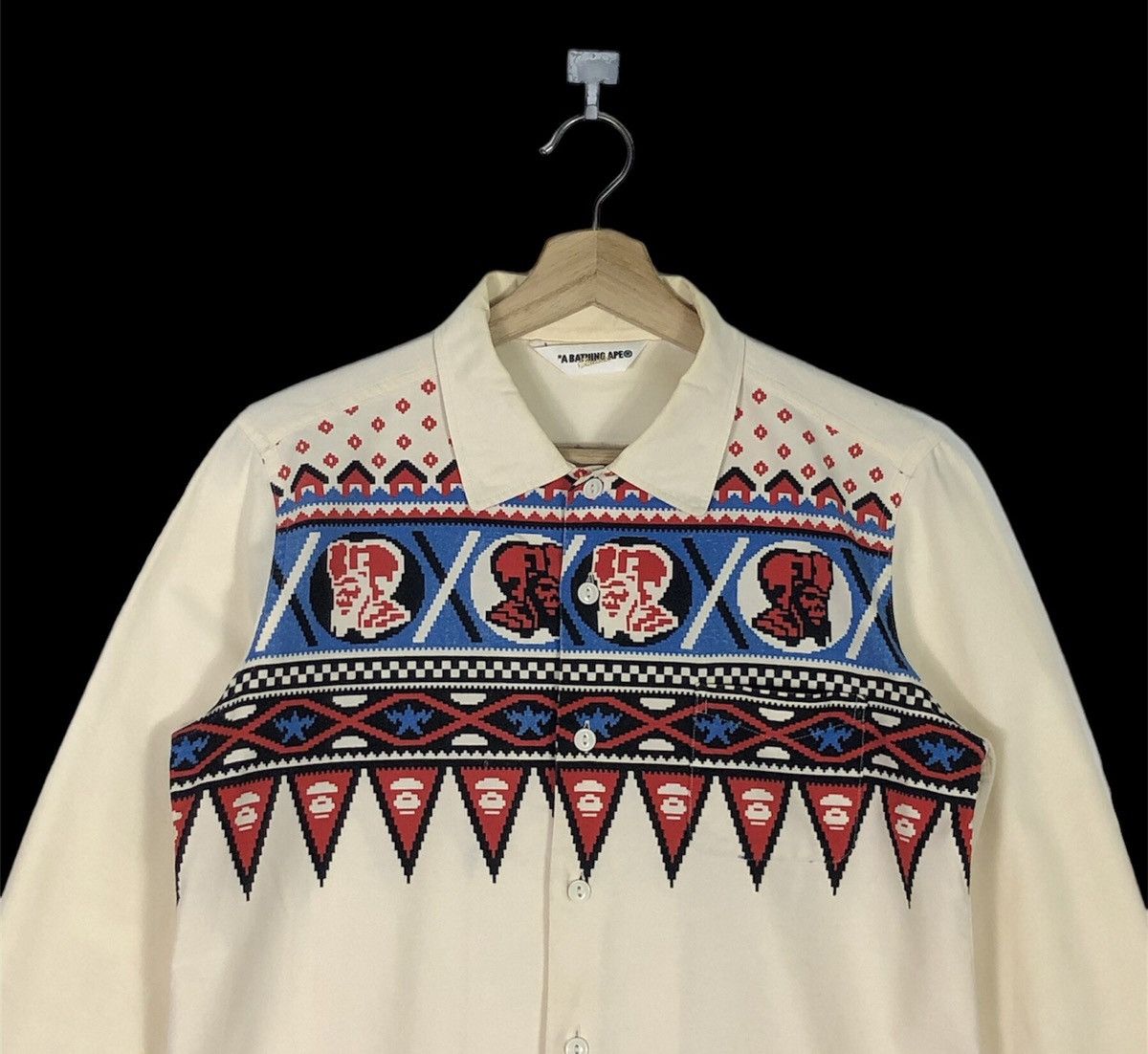 Bape RARE🔥BAPE CLASSIC NAVAJO CODE NATIVE BUTTON UPS Size S / US 4 / IT 40 - 5 Thumbnail