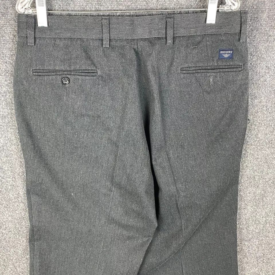 Dockers Dockers Chino Pants Men's 34x32 Individual Fit Cotton Gray Size US 34 / EU 50 - 6 Thumbnail
