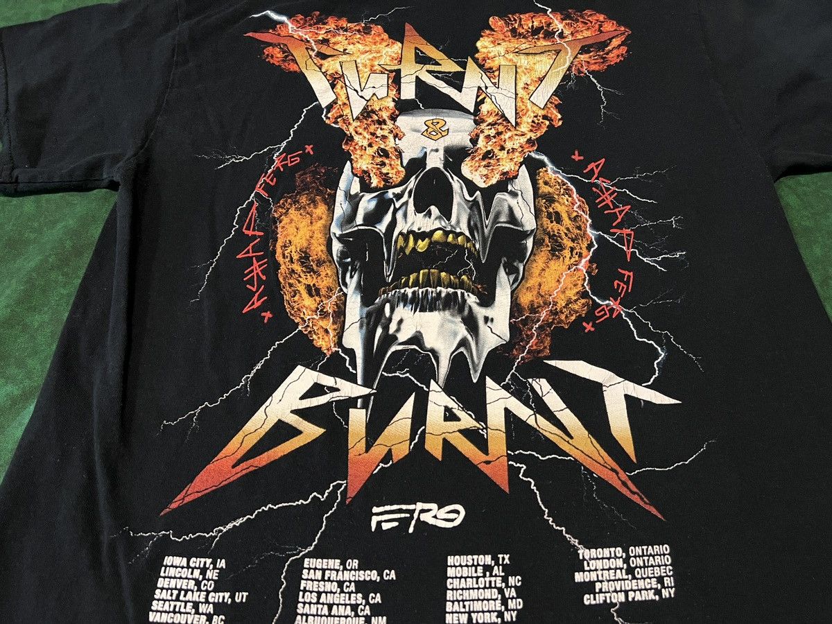 A$AP Rocky × Band Tees ASAP Ferg - Turnt x Burnt Tour Dates Concert Merch Skull Size US M / EU 48-50 / 2 - 2 Thumbnail