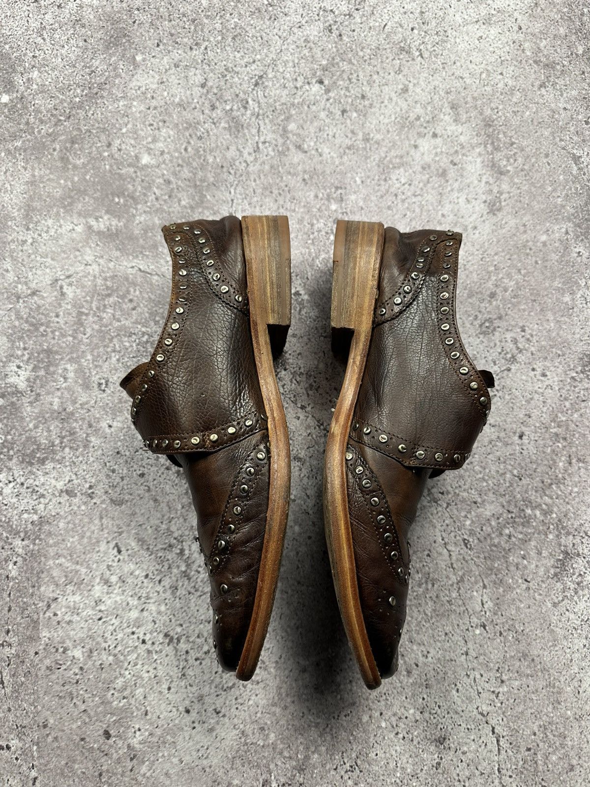 Japanese Brand Vintage Y2K Leather Shoes Japanese Style Avant Garde Metal Size US 8 / EU 41 - 11 Thumbnail