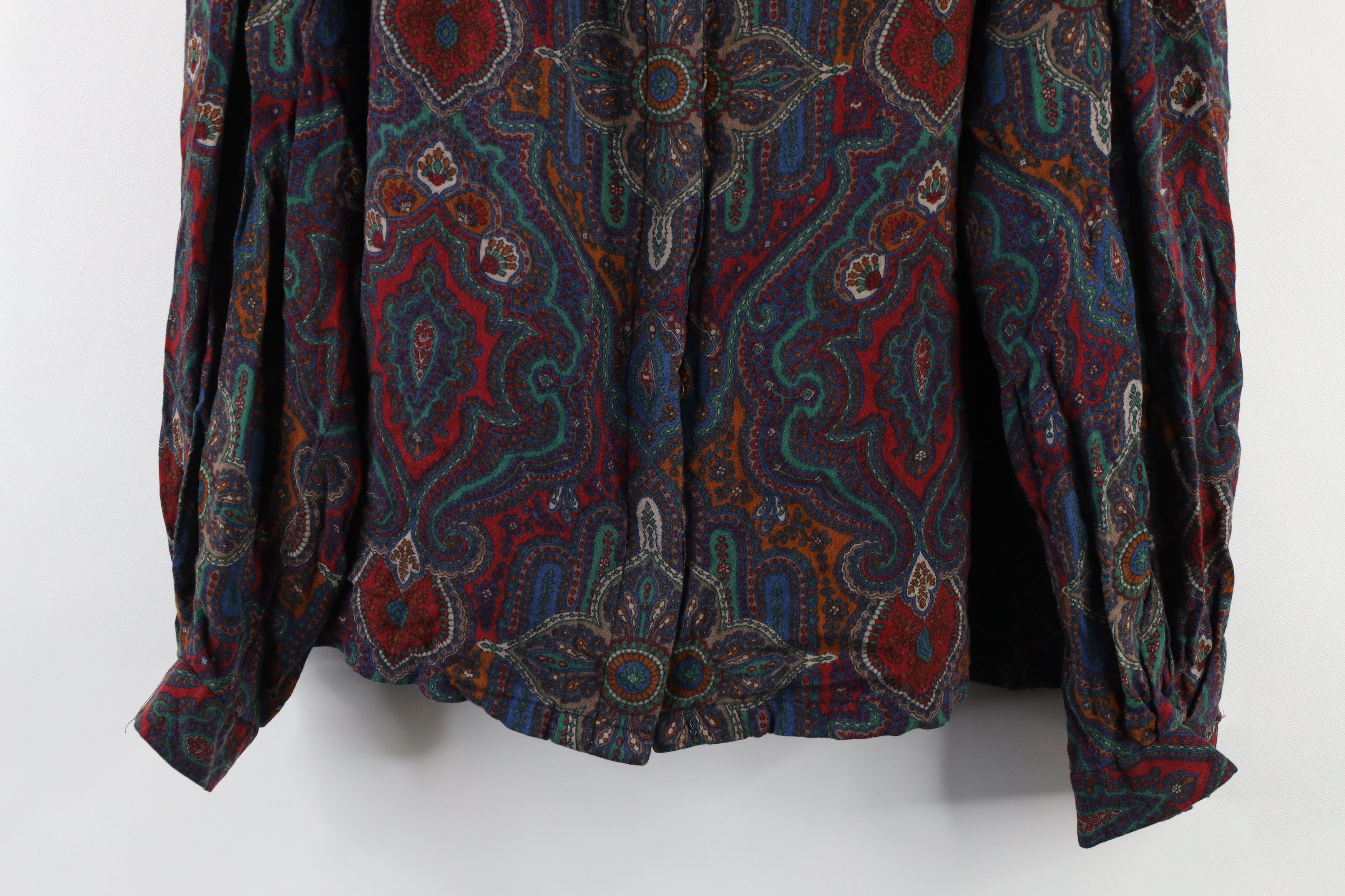 Vintage Vintage 90s Streetwear Rainbow Paisley Collared Button Shirt Size XXL / US 16-18 / IT 52-54 - 3 Thumbnail