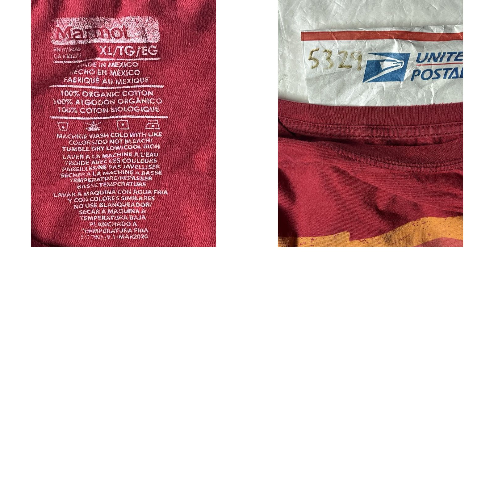 Marmot Marmot T-Shirt Men XL Red Crew Neck Short Sleeve Graphic Outdoors Size US XL / EU 56 / 4 - 9 Thumbnail