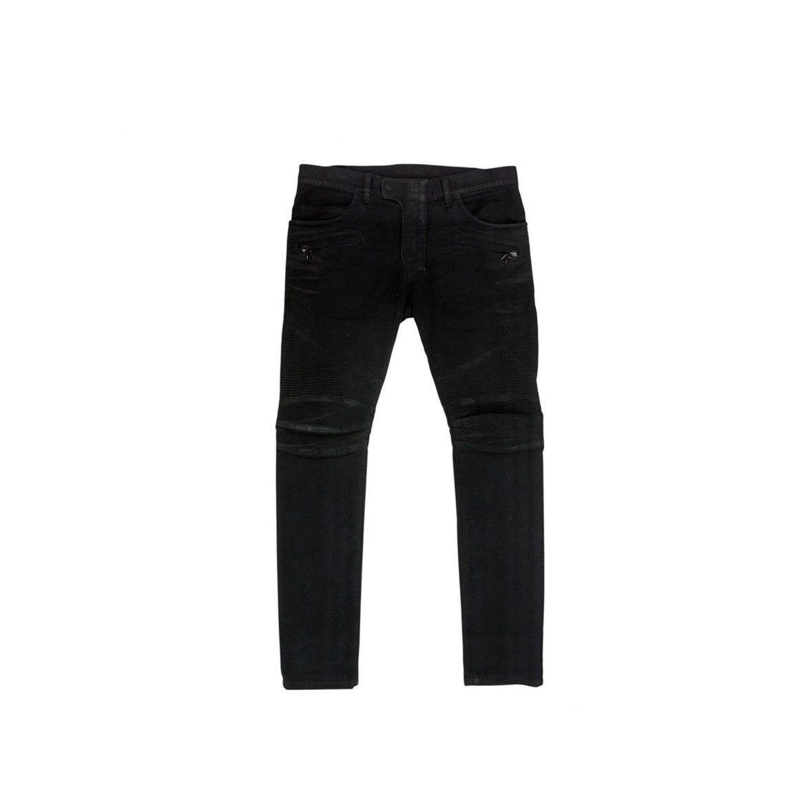 Balmain BALMAIN FW15 BLACK SUEDE BIKER DENIM Size US 32 / EU 48 - 1 Thumbnail