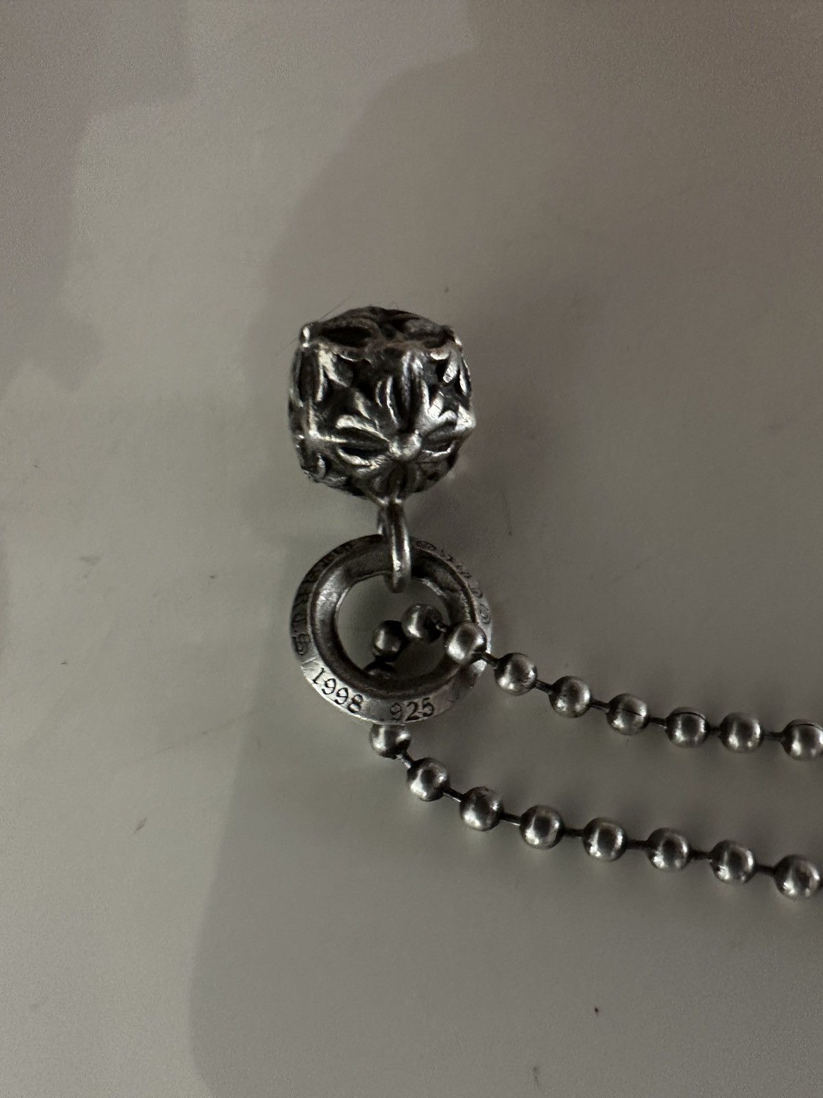 Chrome Hearts Pyramid plus ball necklace | Grailed